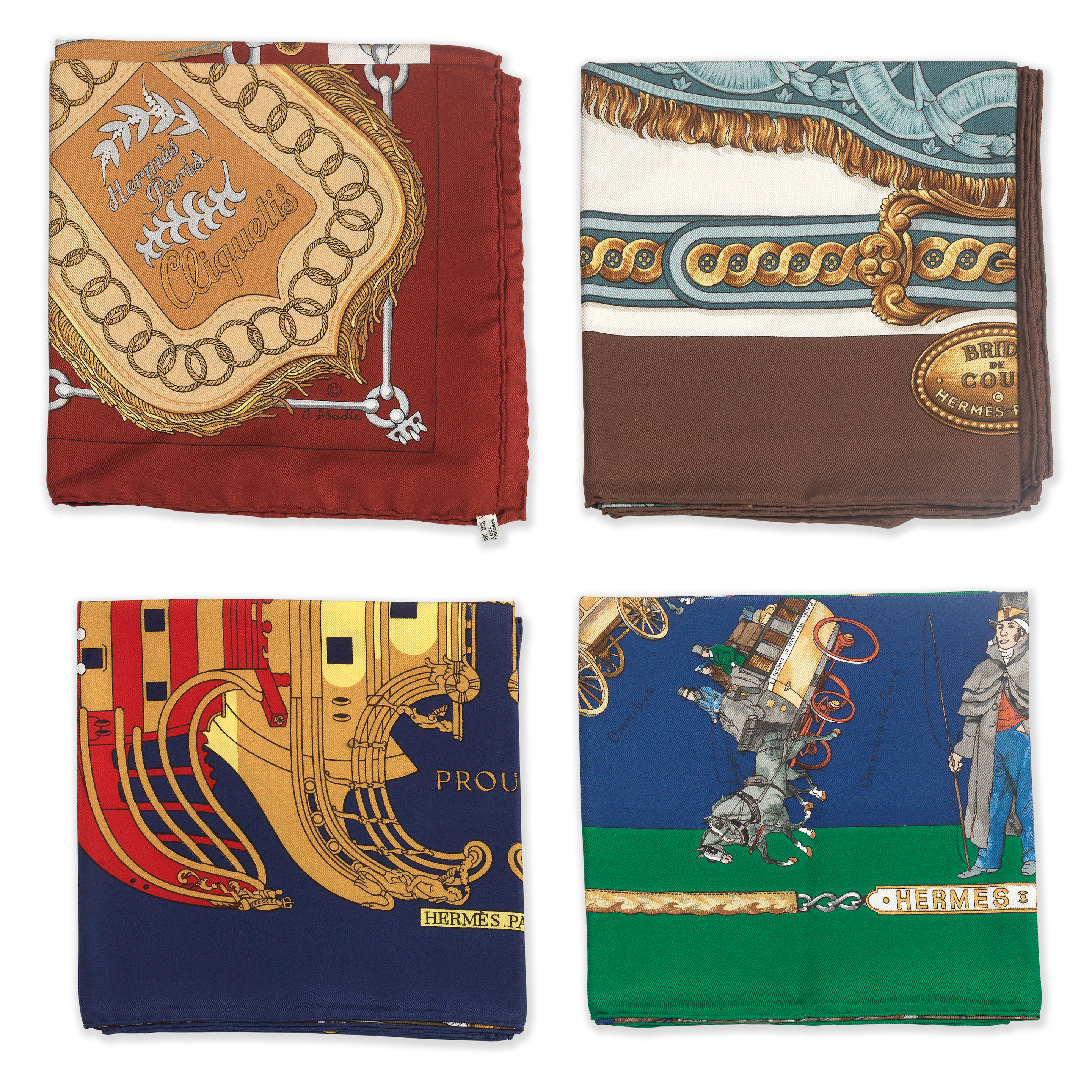 HERM S FOUR SILK SCARVES To include examples in Cliquetis