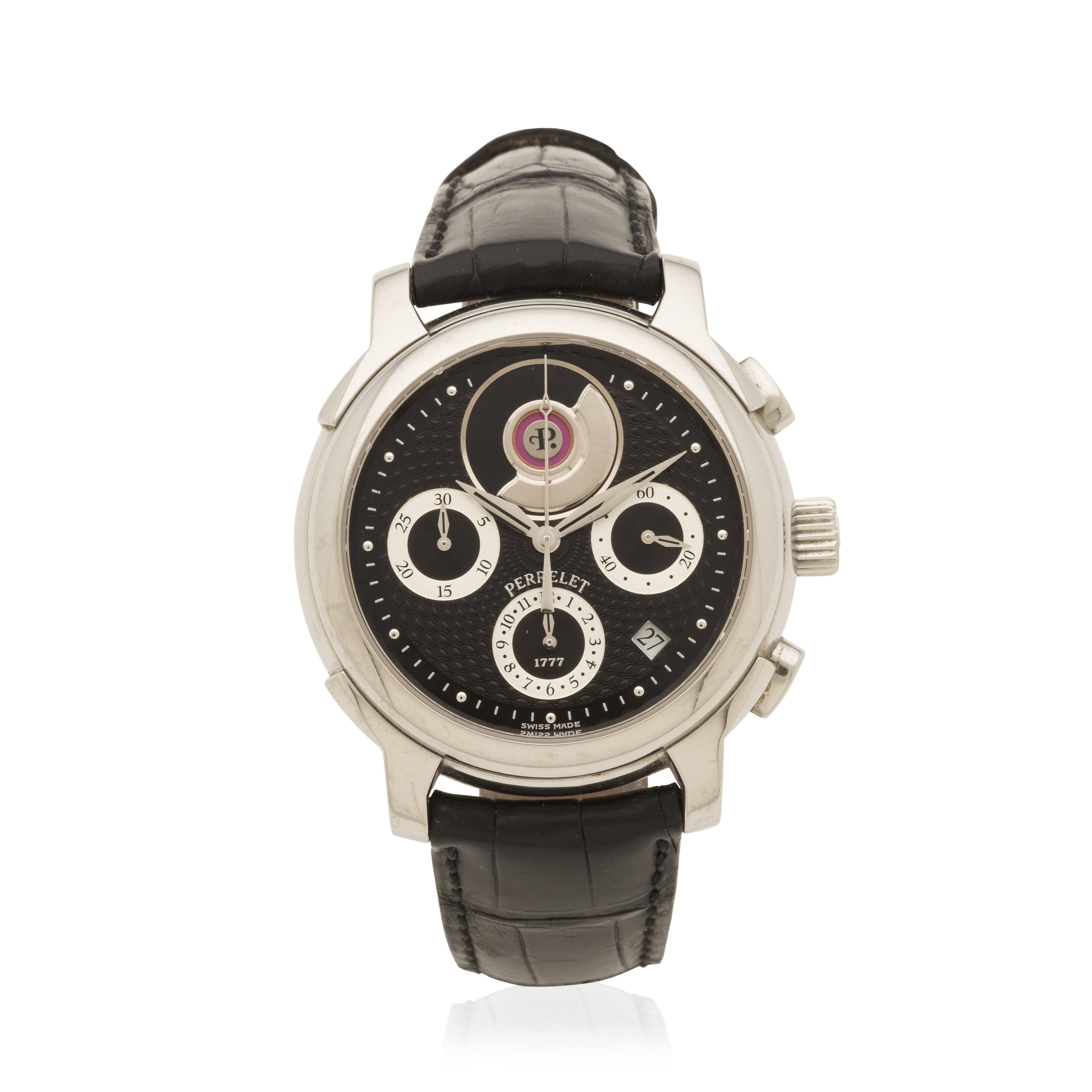 PERRELET A STAINLESS STEEL AUTOMATIC CALENDAR CHRONOGRAPH WRISTWATCH Perrelet Chronographe