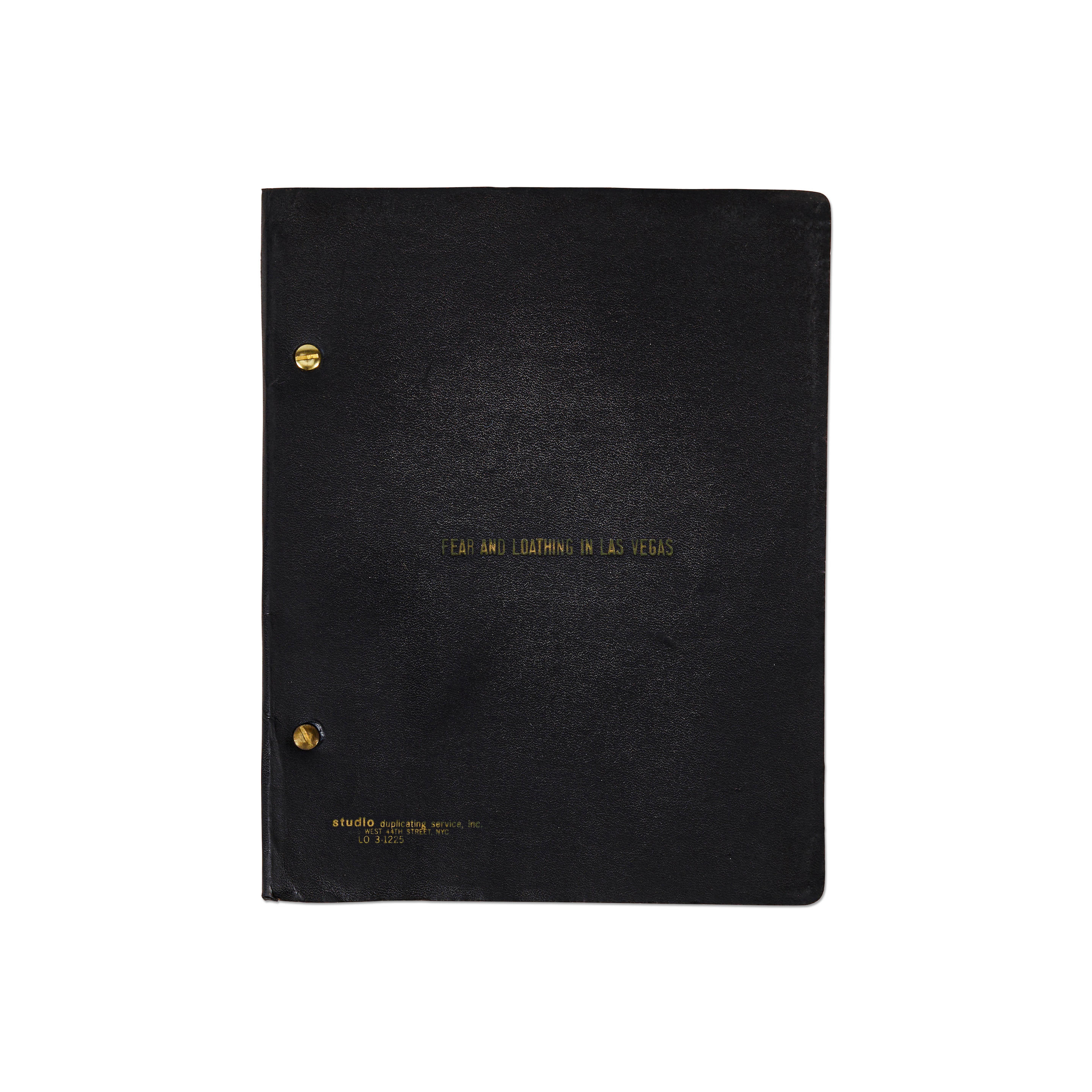 WILLIAM FINLEY PERSONAL PRODUCTION SCRIPT FROM FEAR AND LOATHING IN