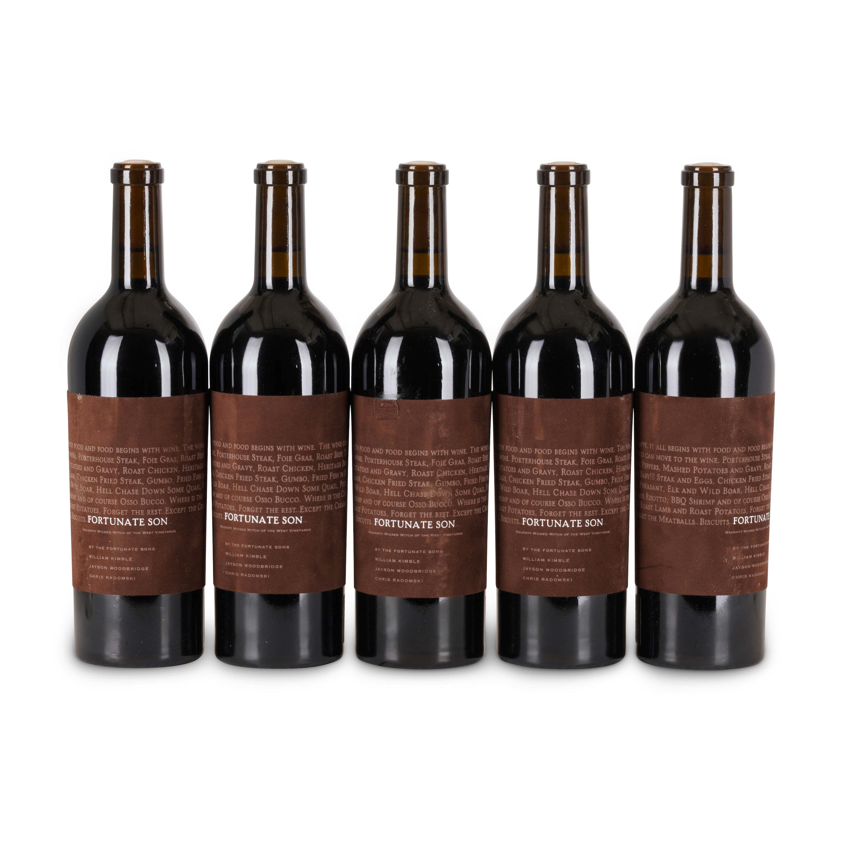 FORTUNATE SON 2010 5 BOTTLES Fortunate Son 2010 Napa 5