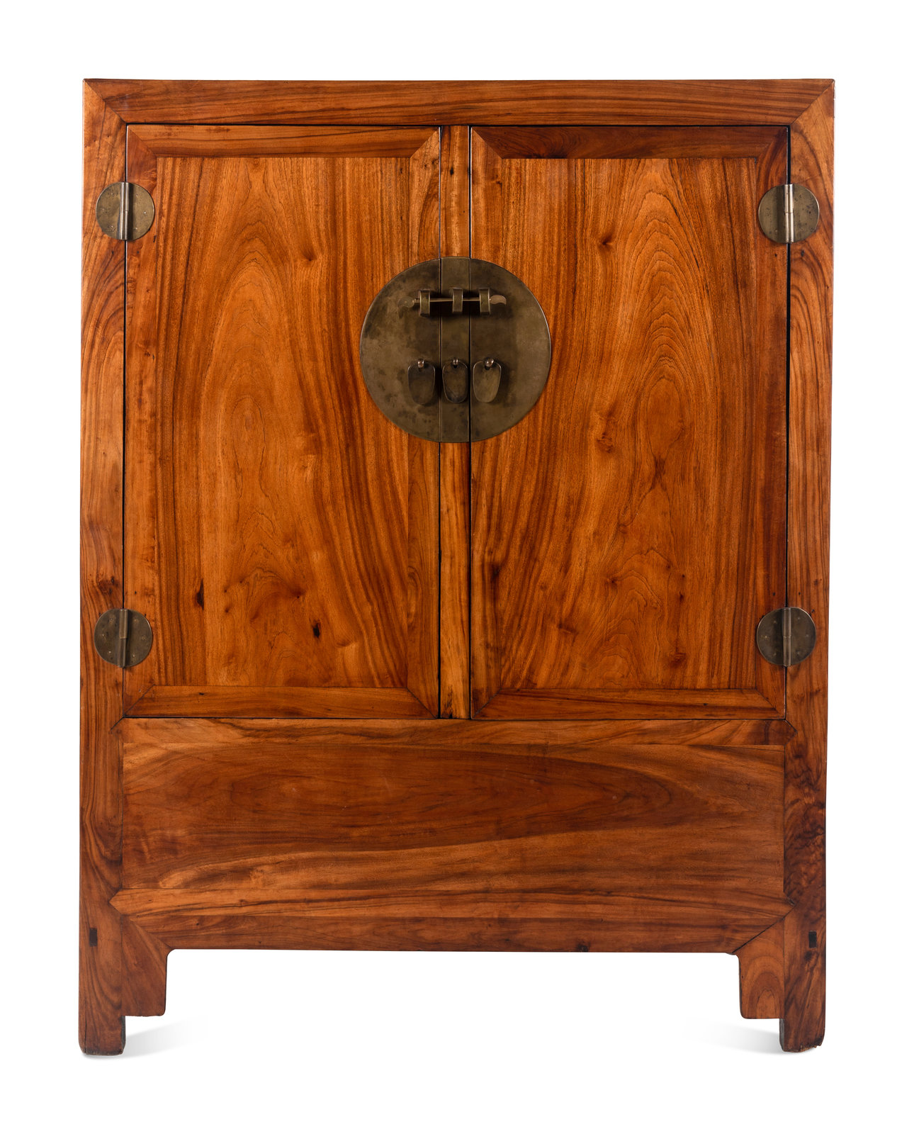 A Chinese Nanmu Square Corner Cabinet Fangjiaogui Late Qing Dynasty