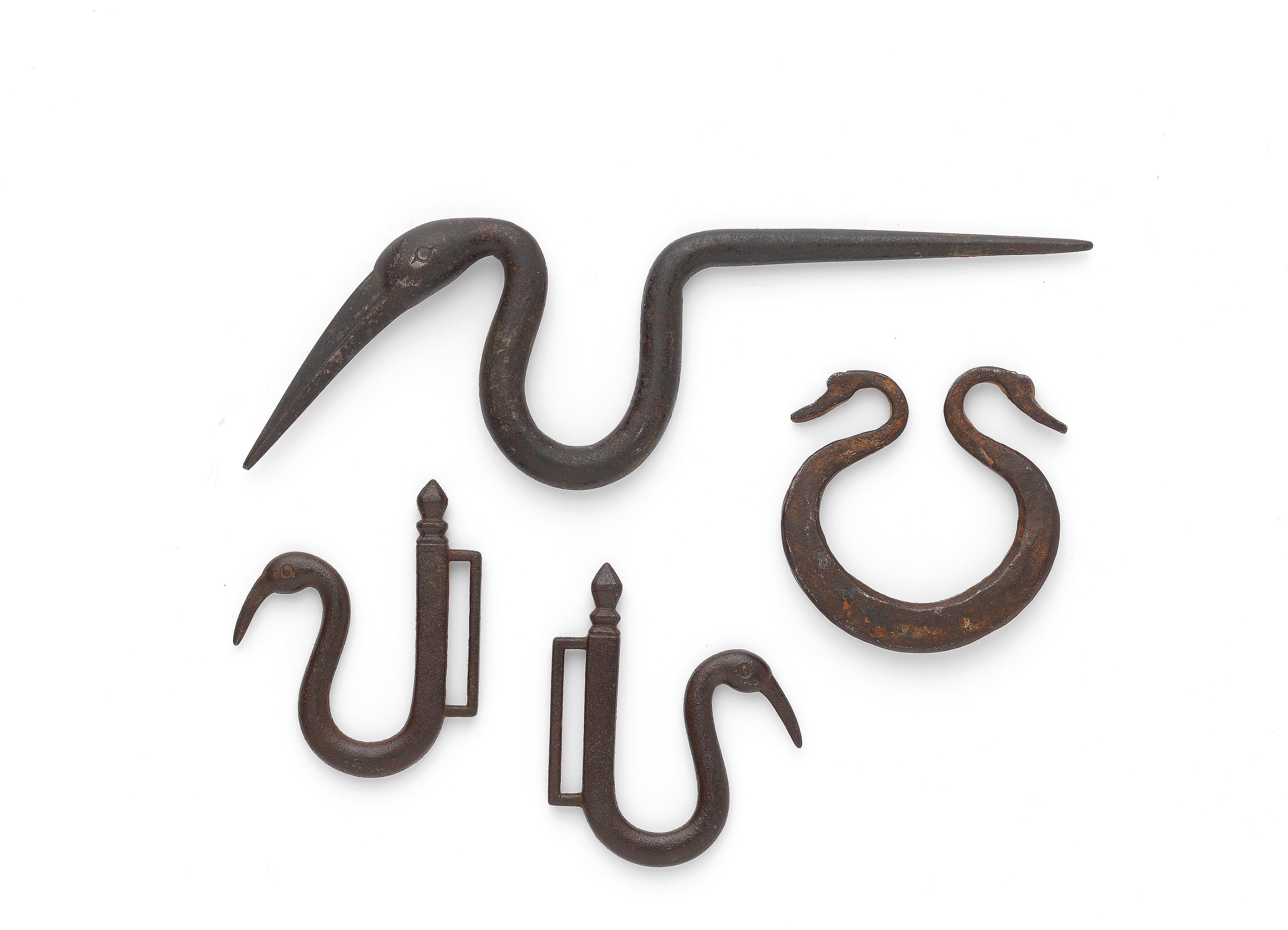 A GROUP OF FOUR MUGHAL STEEL IMPLEMENTS INDIA 17TH 18TH