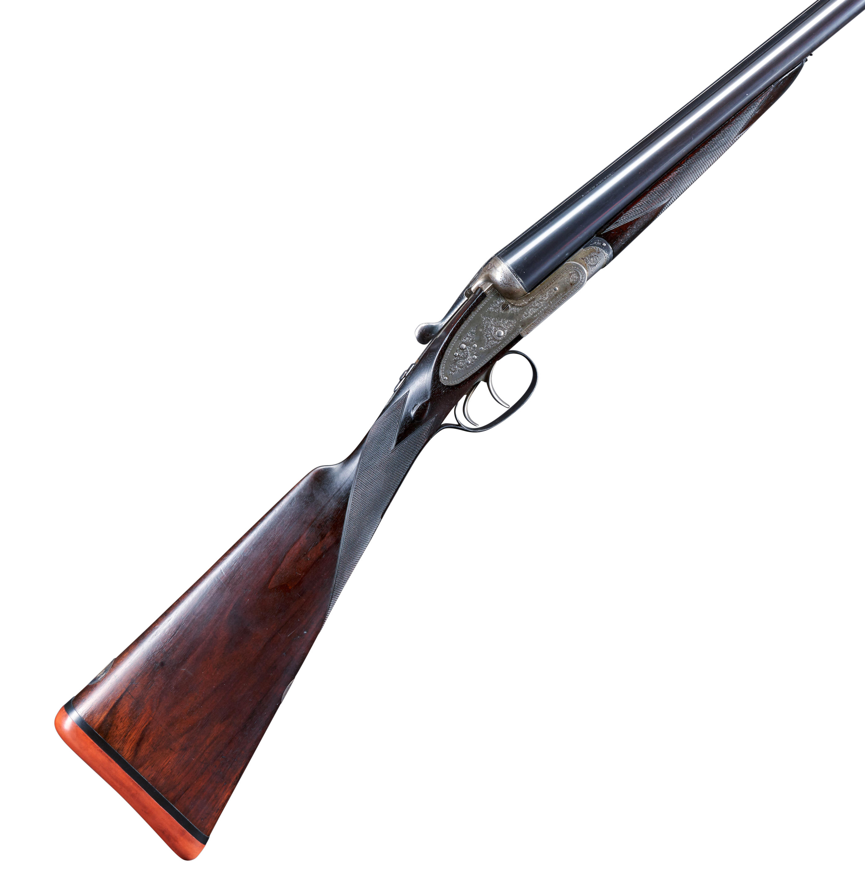 CASED WILLIAM EVANS 12 GAUGE SIDE BY SIDE SHOTGUN LONDON