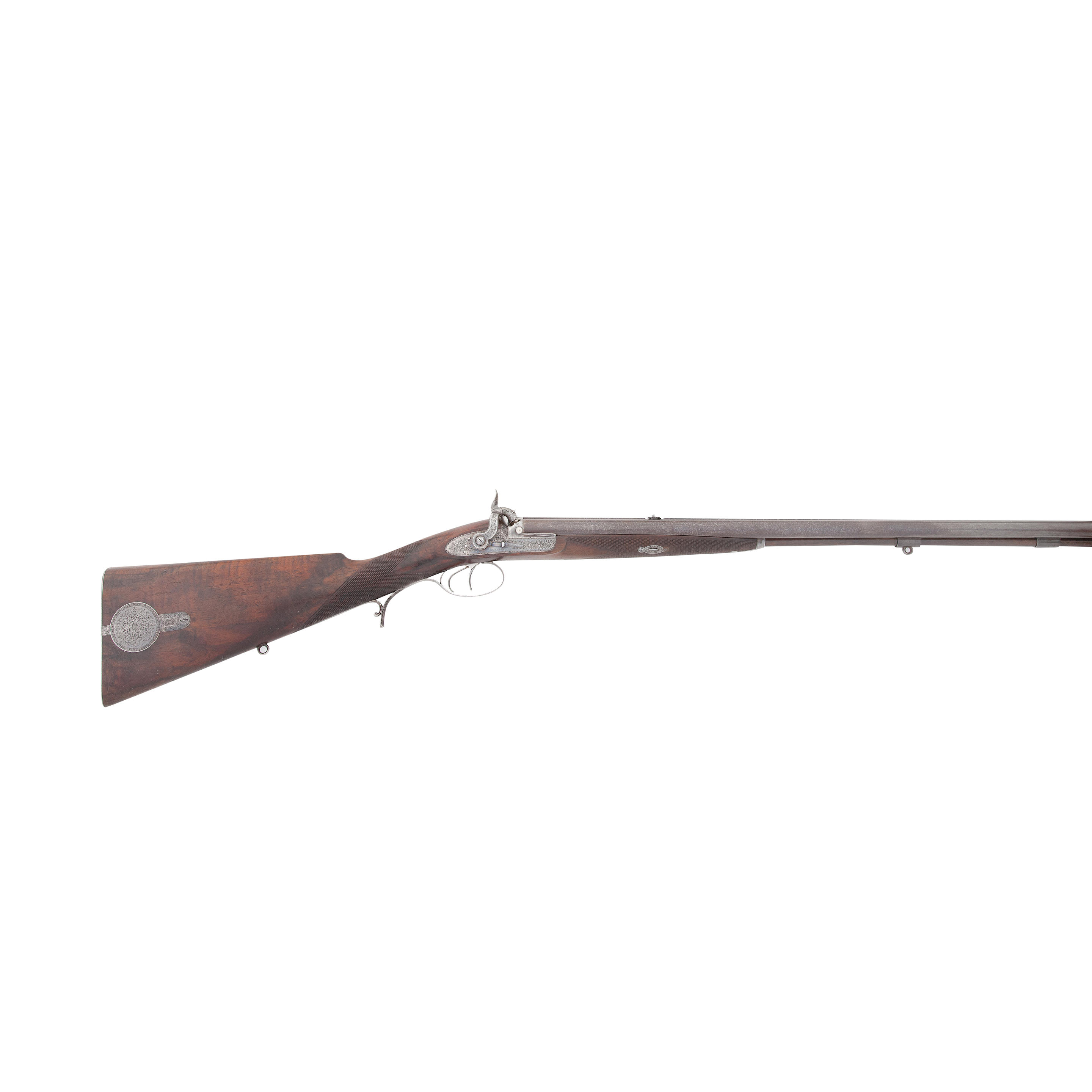 A CASED 450 40 BORE BLACK POWDER EXPRESS PERCUSSION D
