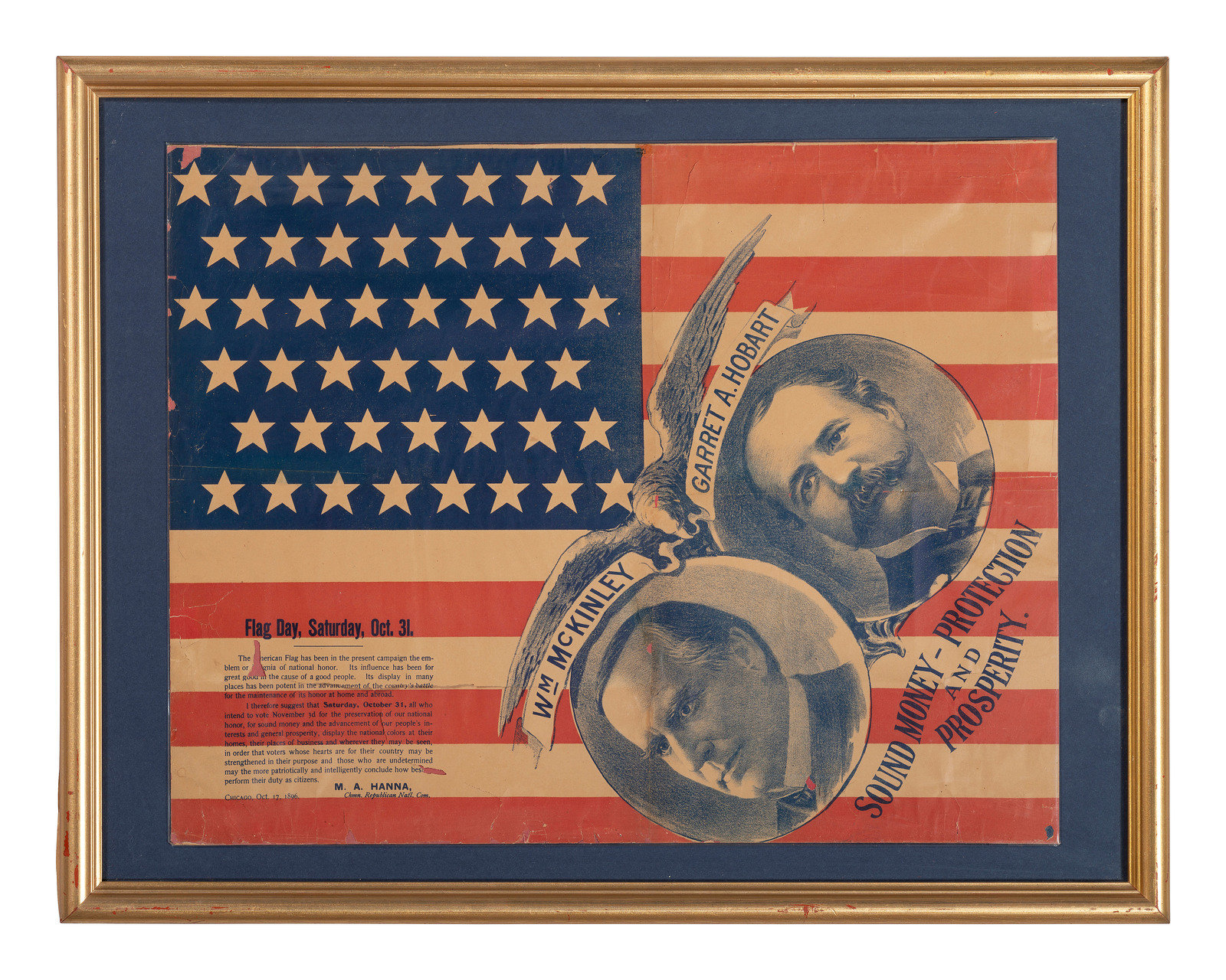 POLITICS Wm McKinley Garret A Hobart Sound Money Protection and