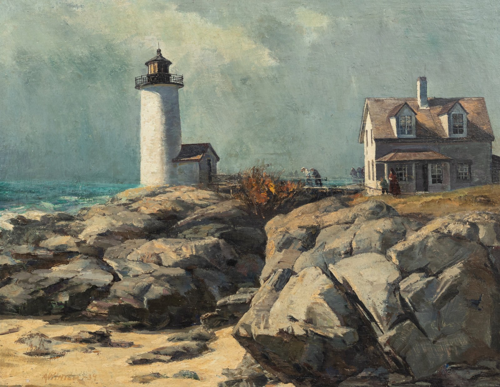Andrew Winter American 1893 1958 Easterly Wind Maine Coast 1939