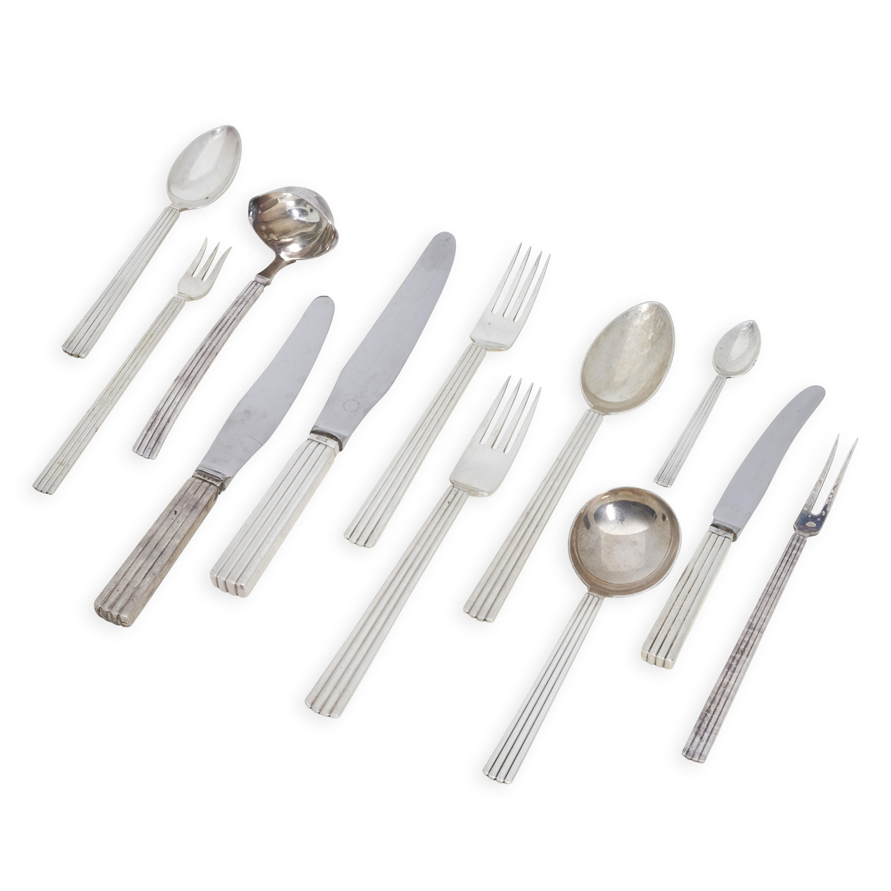 GEORG JENSEN BERNADOTTE STERLING SILVER FLATWARE SET Denmark post 1945