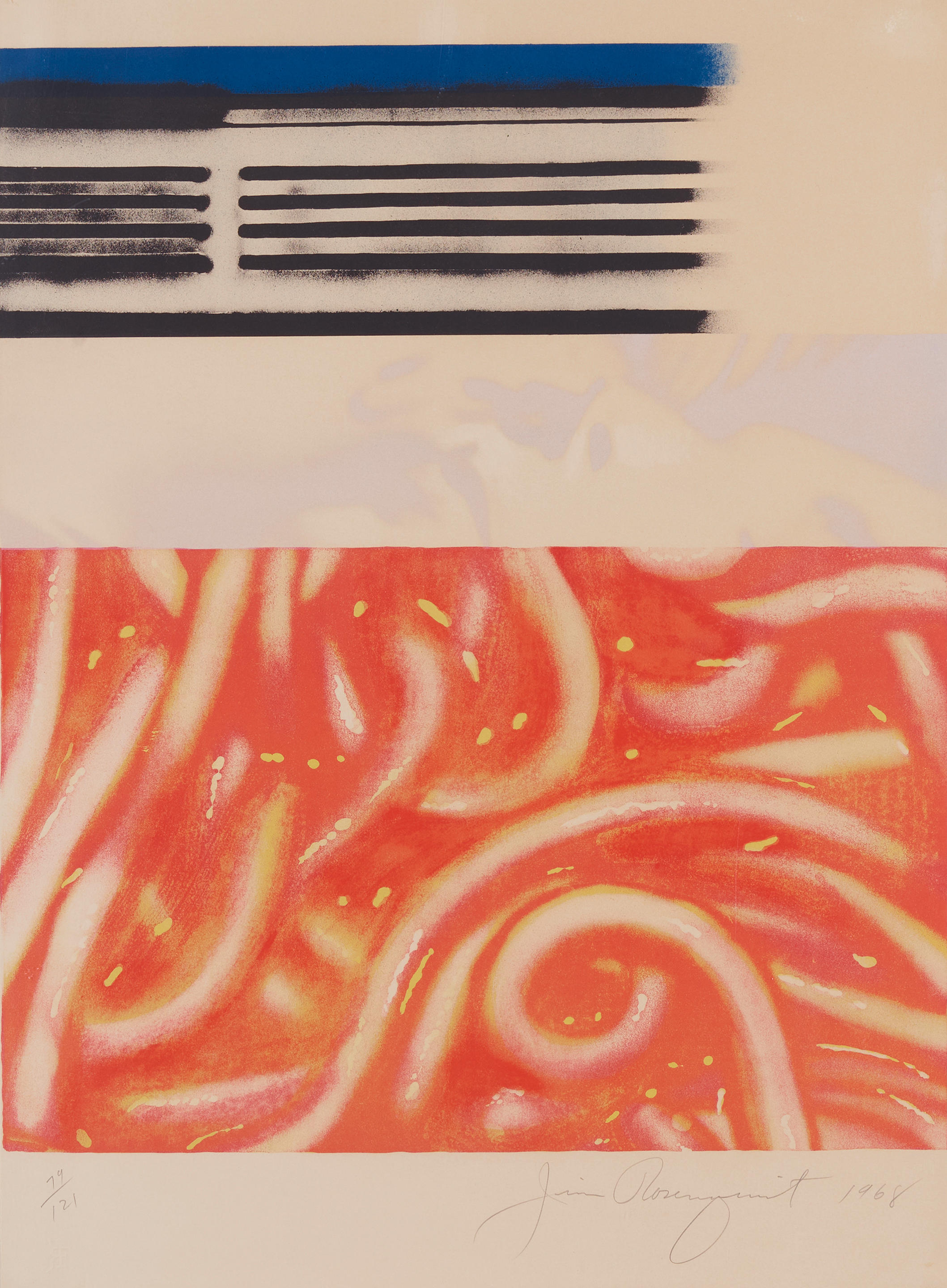 JAMES ROSENQUIST 1933 2017 Forehead I Glenn 20 1968 Lithograph