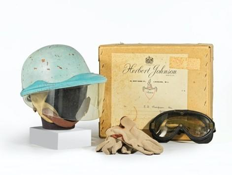 HERBER JOHNSON HELMET OF RACING DRIVER ERIC THOMPSON 1919 2015