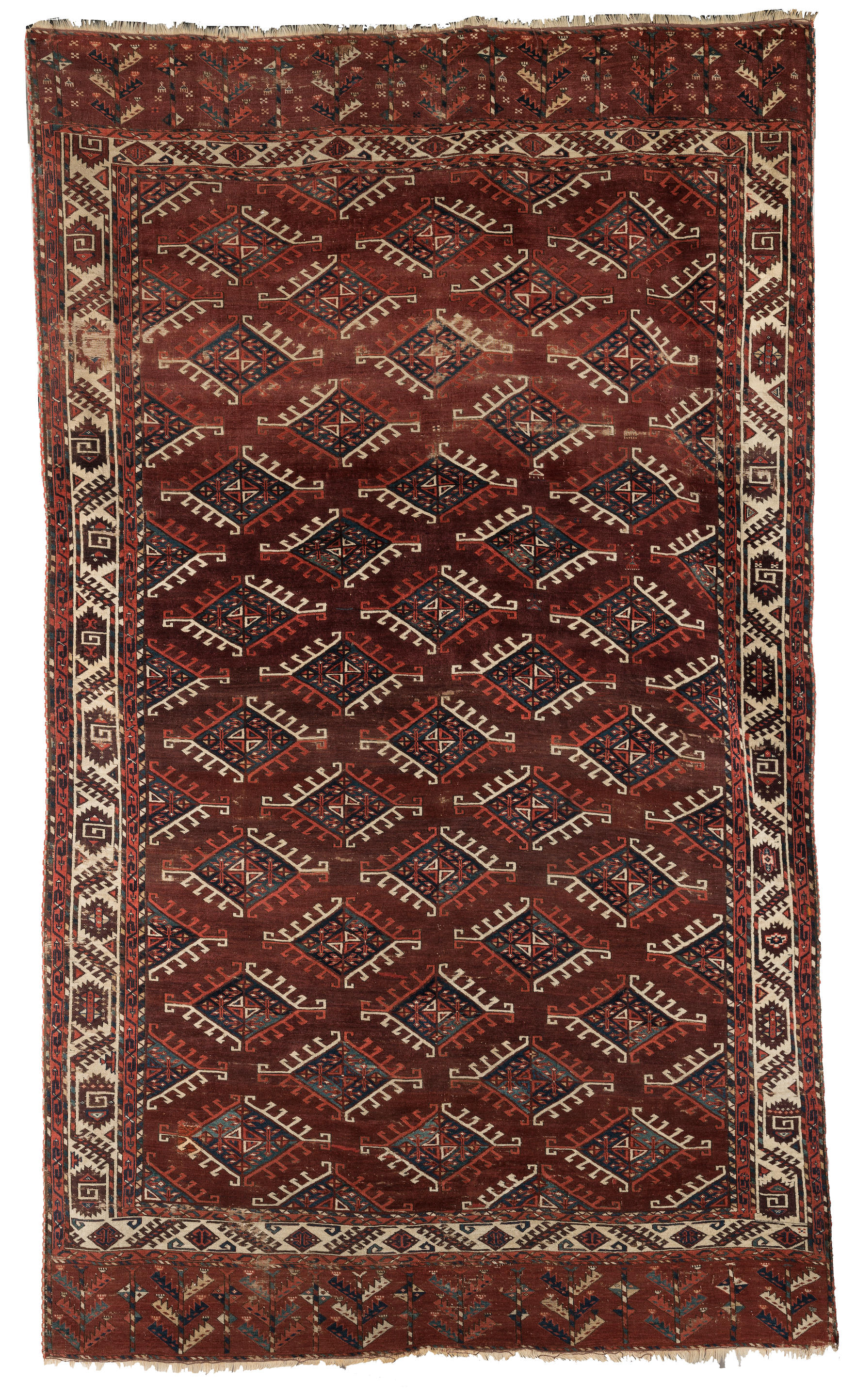 A YOMUD TURKMEN CARPET Central Asia 315cm long x 187cm