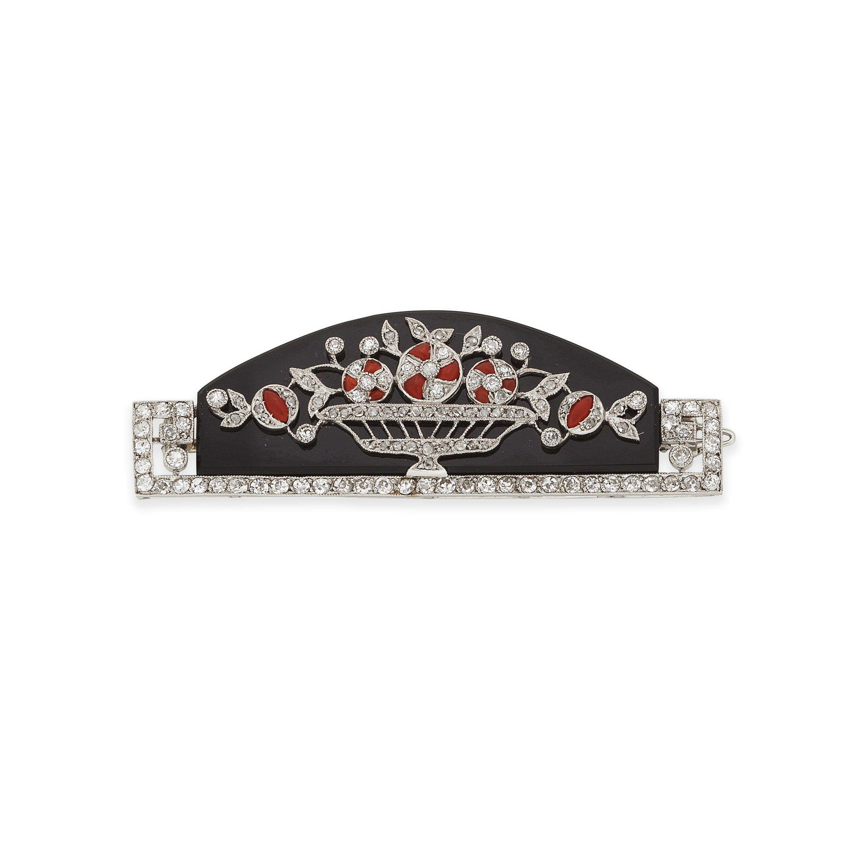 LACLOCHE FR RES ART DECO DIAMOND SET BROOCH CIRCA 1925