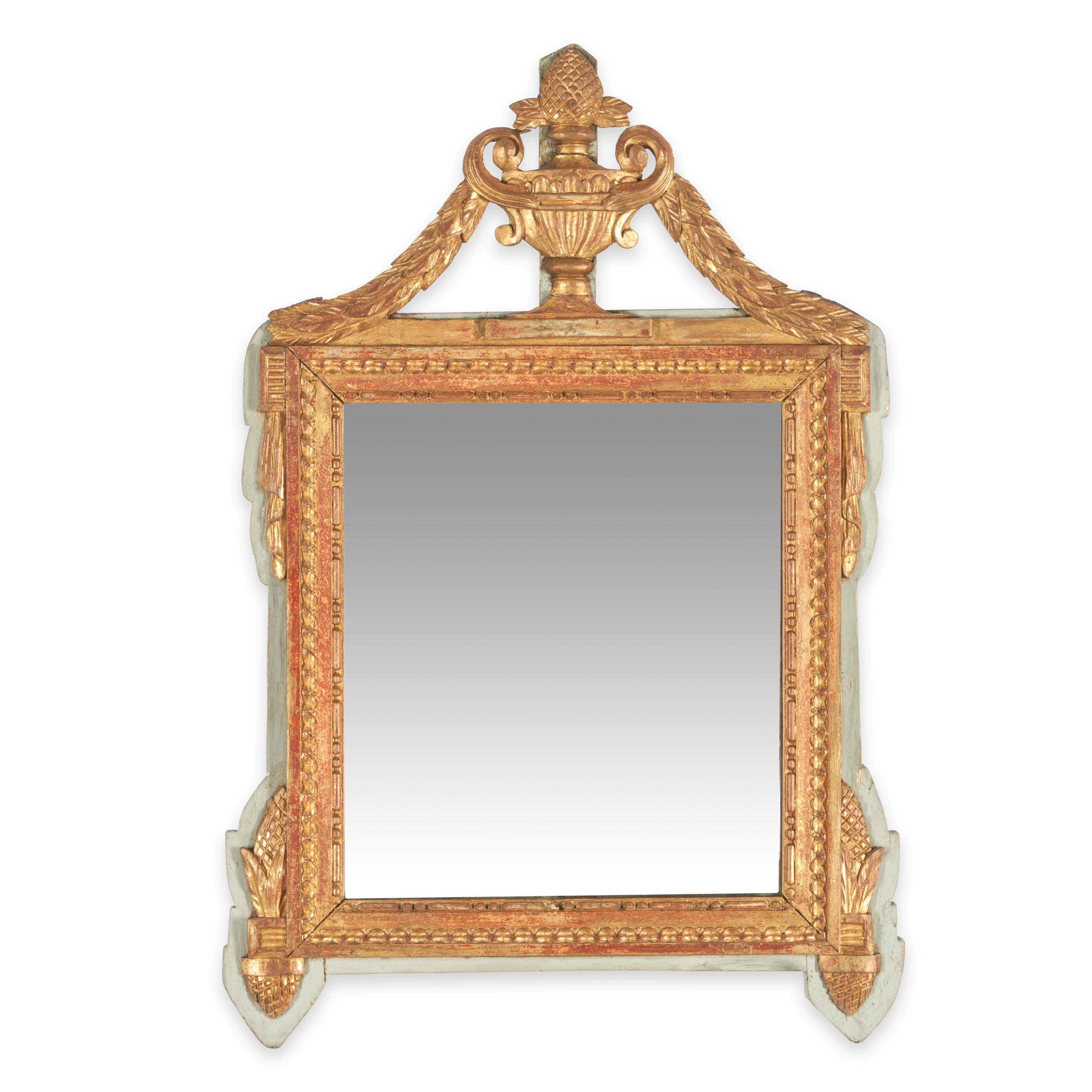 LOUIS XVI STYLE PAINTED BRIDAL MIRROR France early 19th century