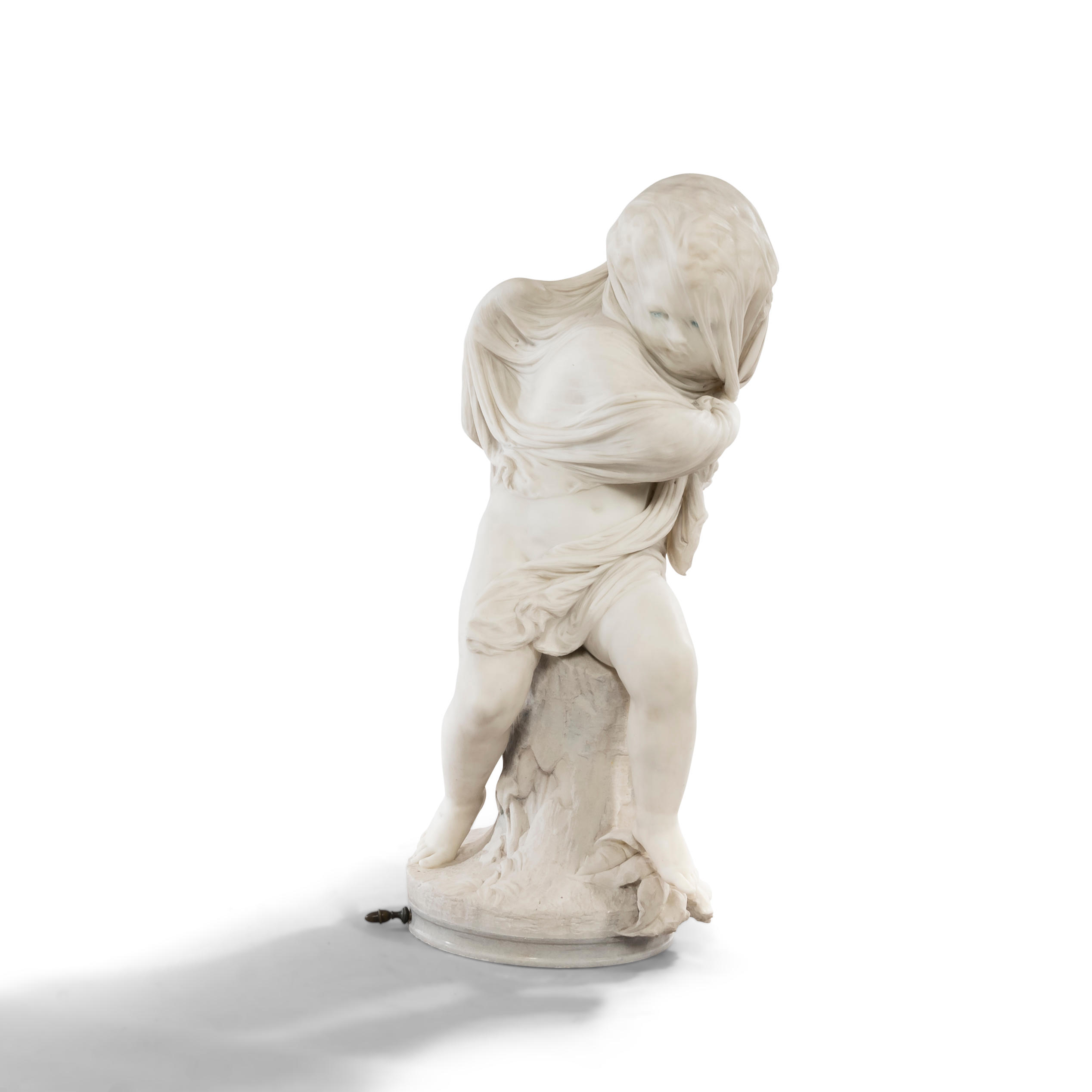 ANTONIO ROSSETTI ITALIAN B 1819 Amore Segreto white marble statue