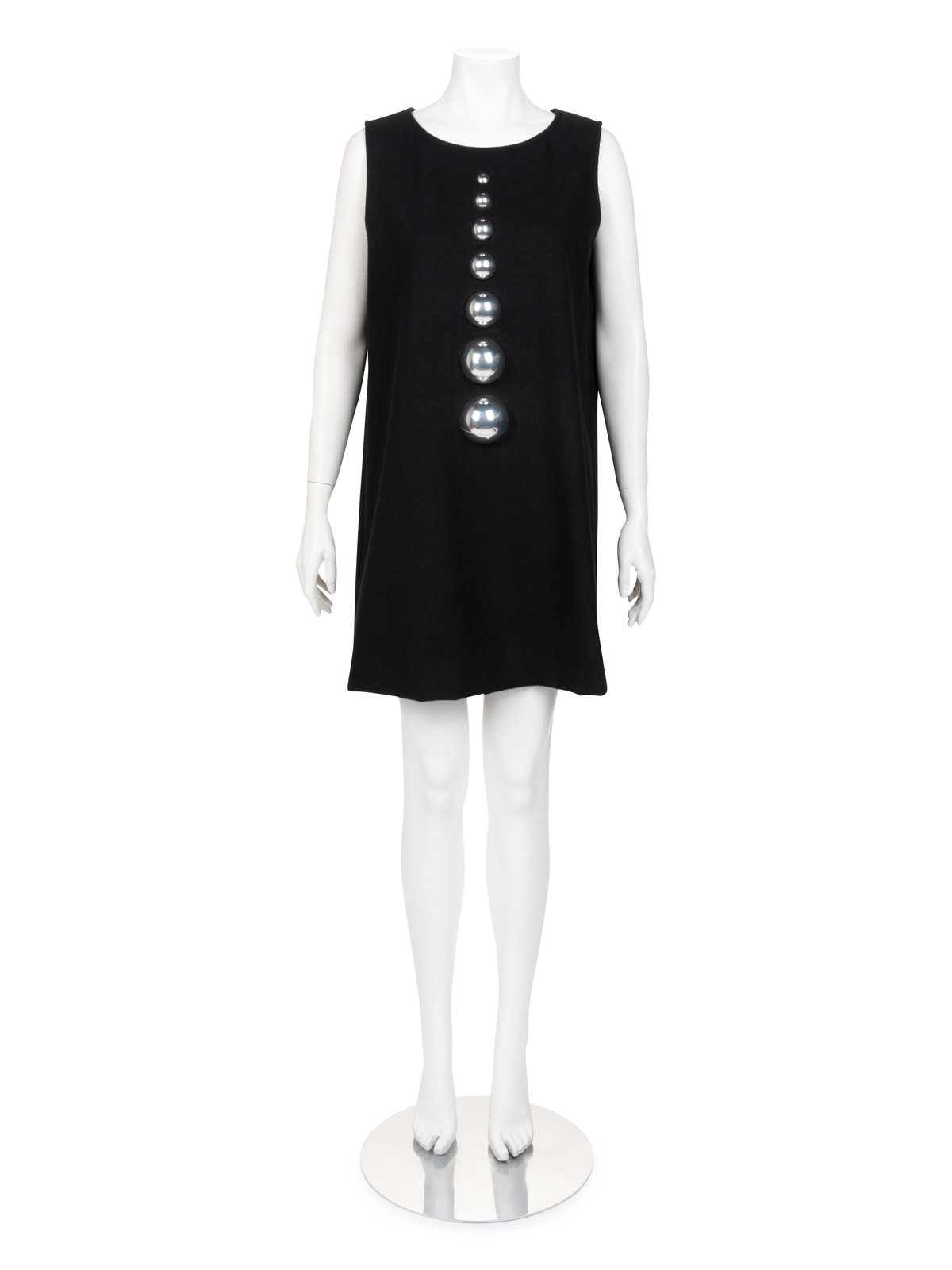 Pierre Cardin Haute Couture Silver Ball Dress 1980 2000s In