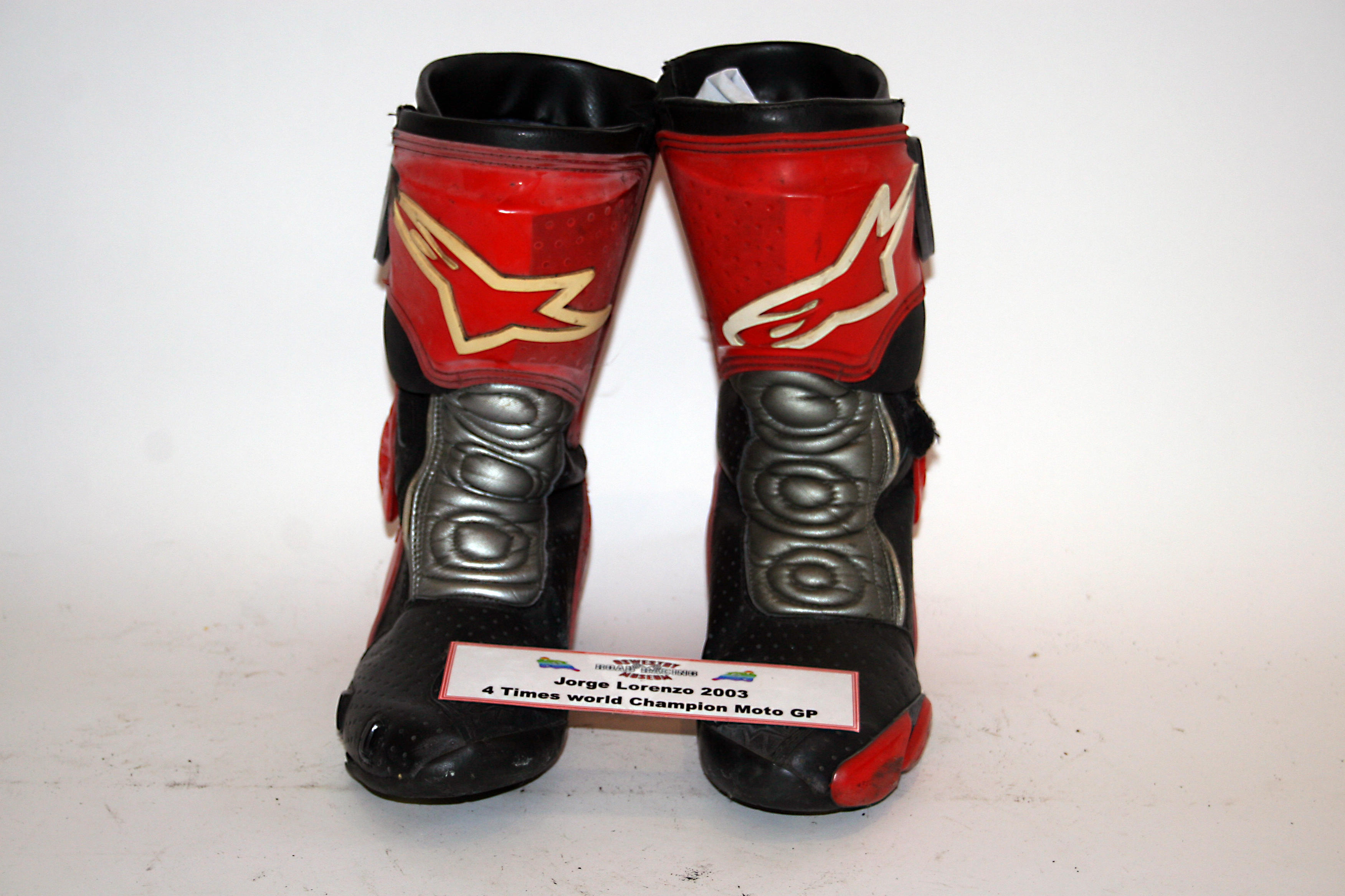 JORGE LORENZO A PAIR OF BOOTS BY ALPINESTARS 2003 used