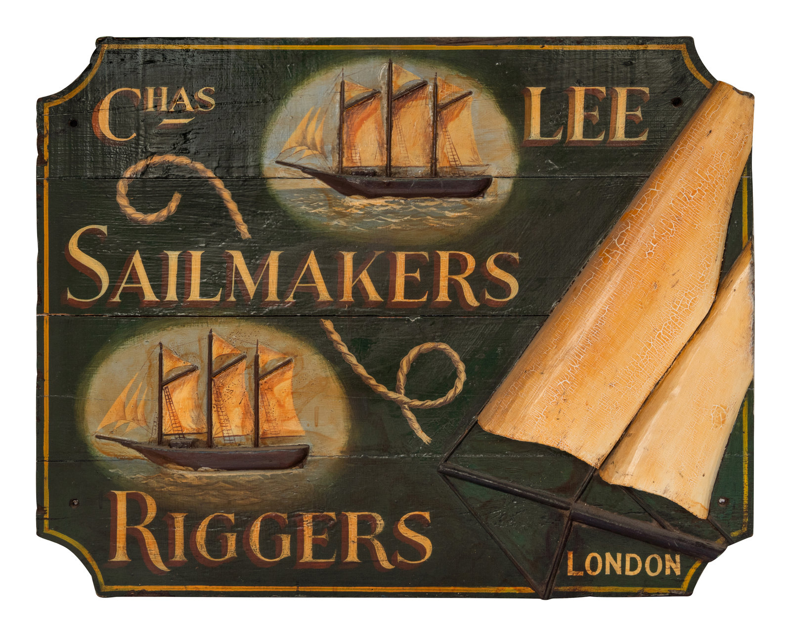 An English Painted Trade Sign Early 20th Century Height 28
