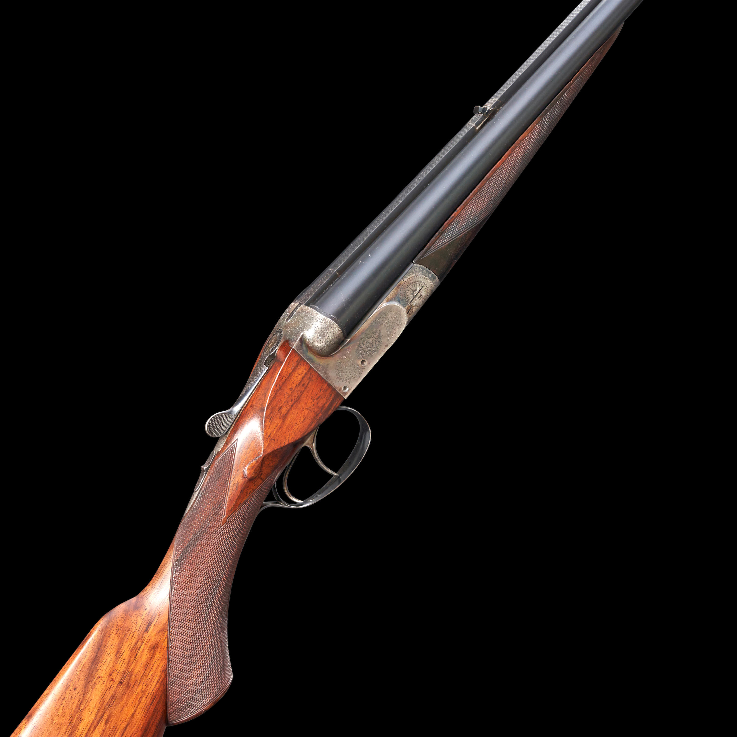 UNMARKED BELGIAN DOUBLE RIFLE OR GUILD GUN C 1880S Serial
