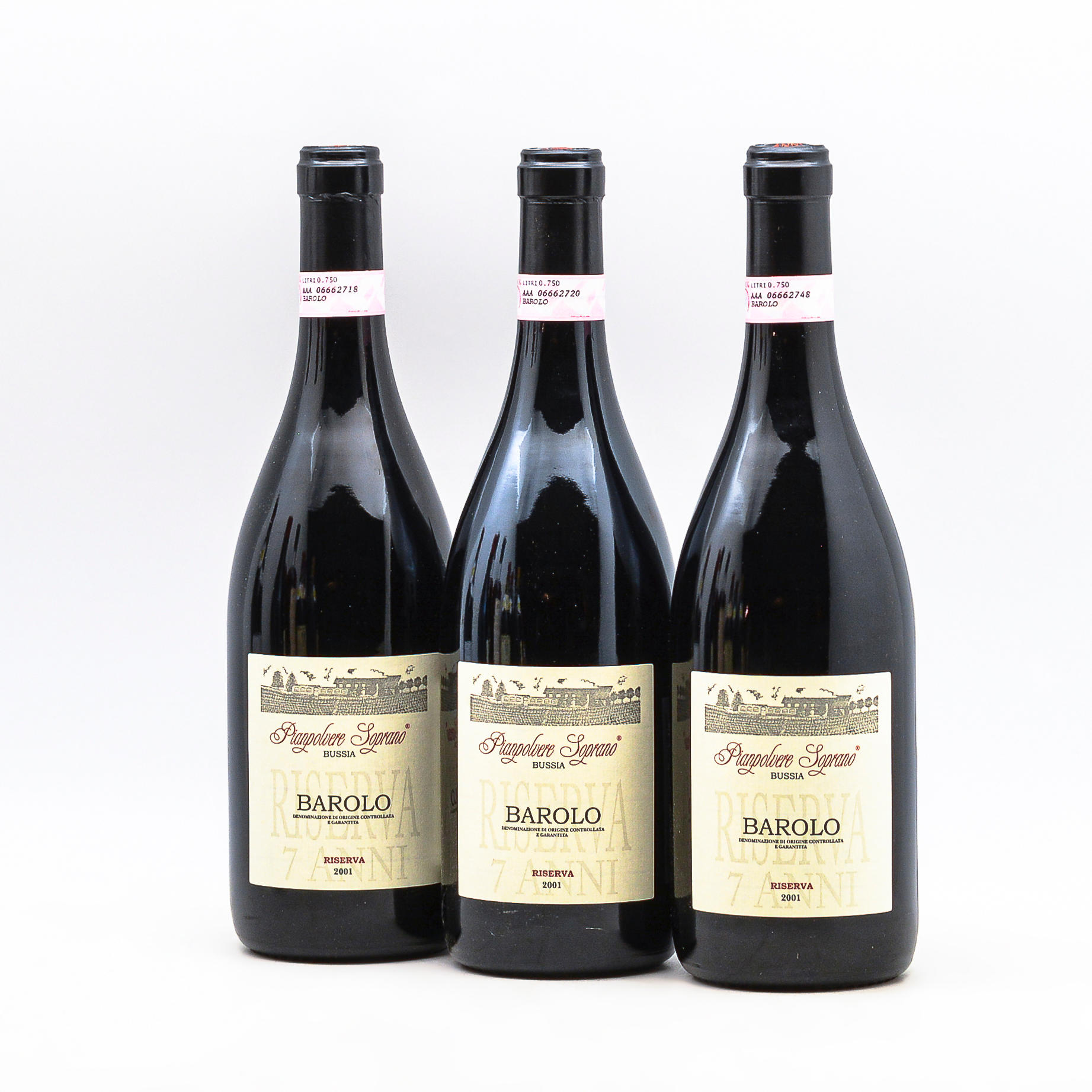 PIANPOLVERE SOPRANO BAROLO RISERVA 2001 3 BOTTLES Pianpolvere Soprano Barolo