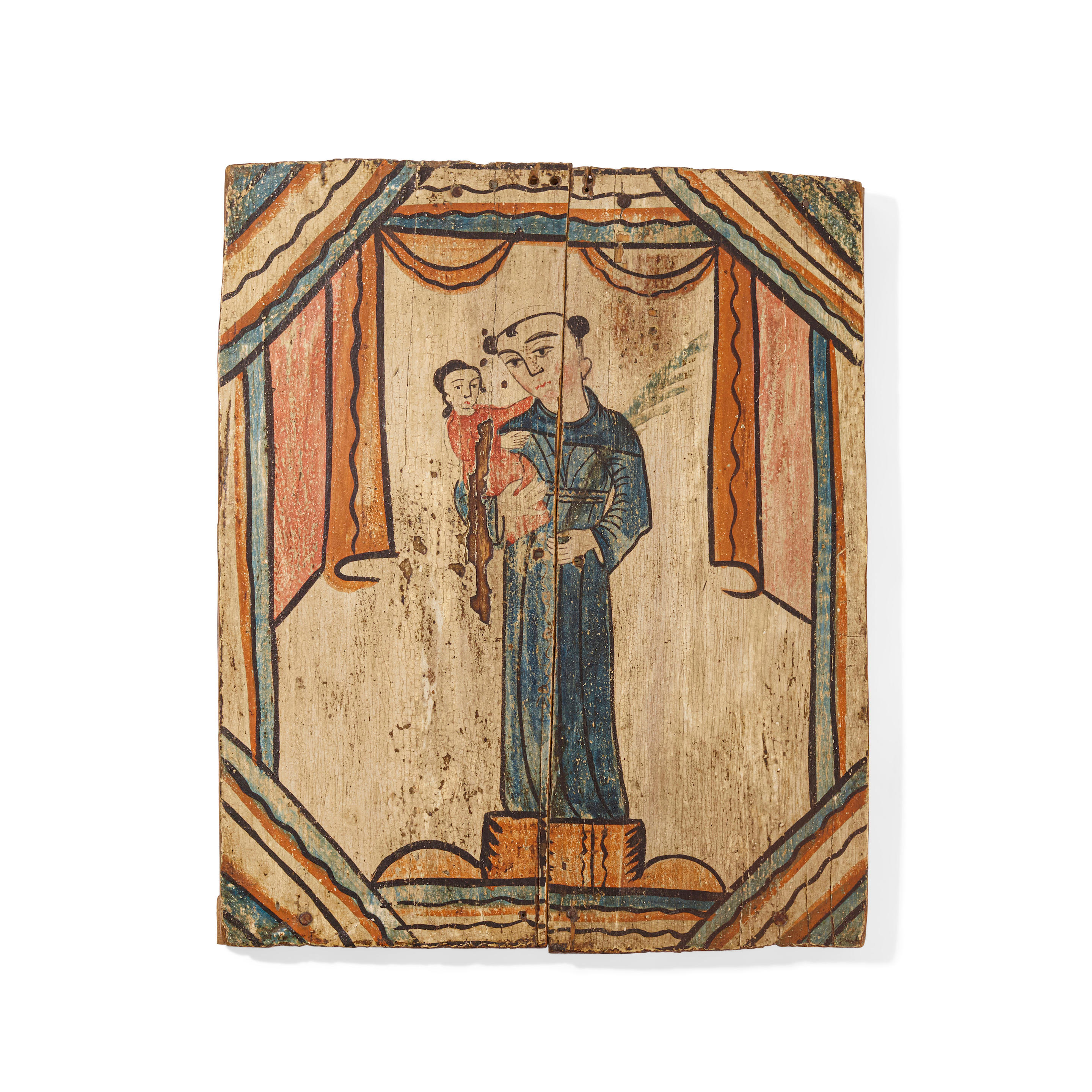 A NEW MEXICAN RETABLO Attributed to Jos Rafael Arag n