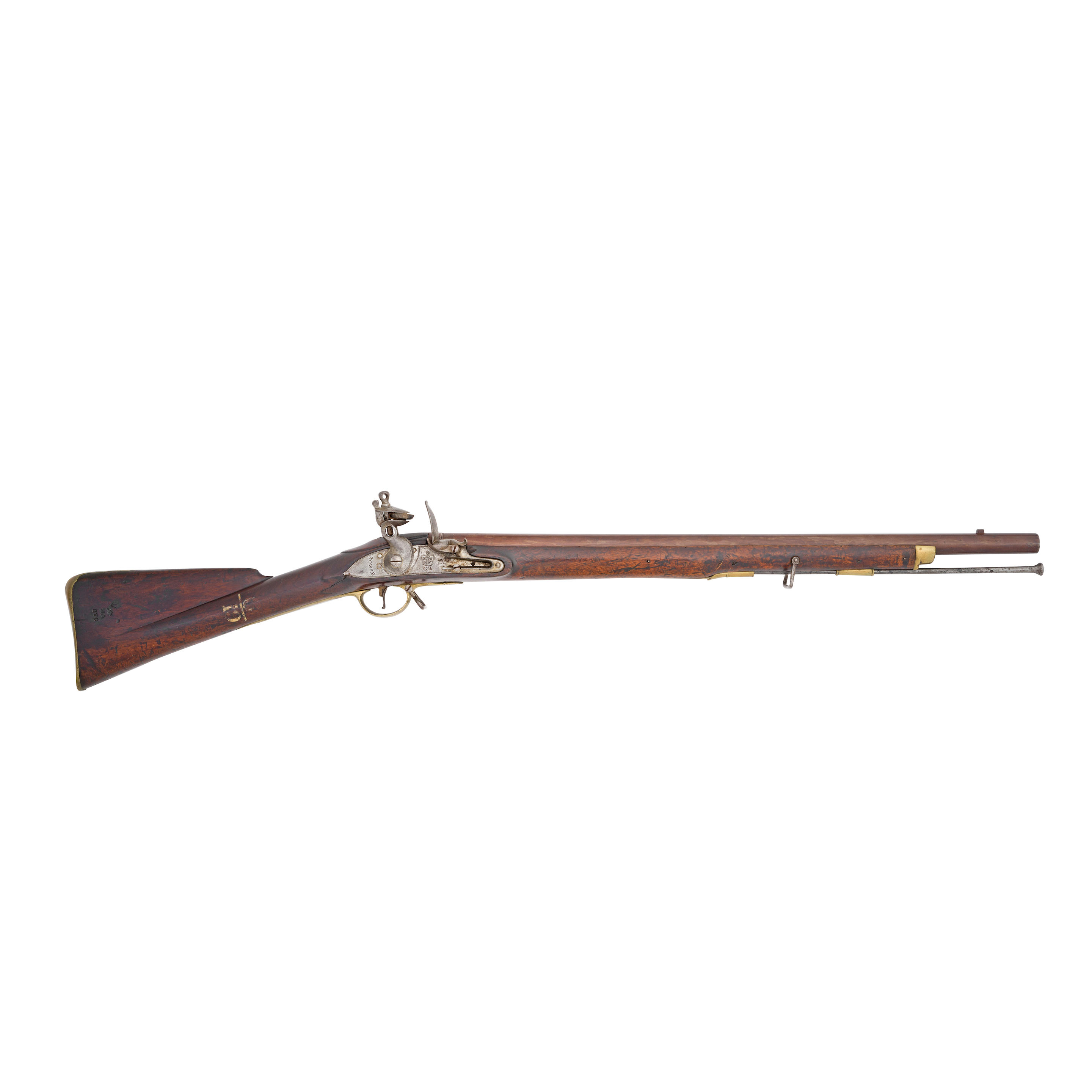 A RARE 10 BORE FLINTLOCK COASTGUARD MUSKET EARLY 19TH CENTURY