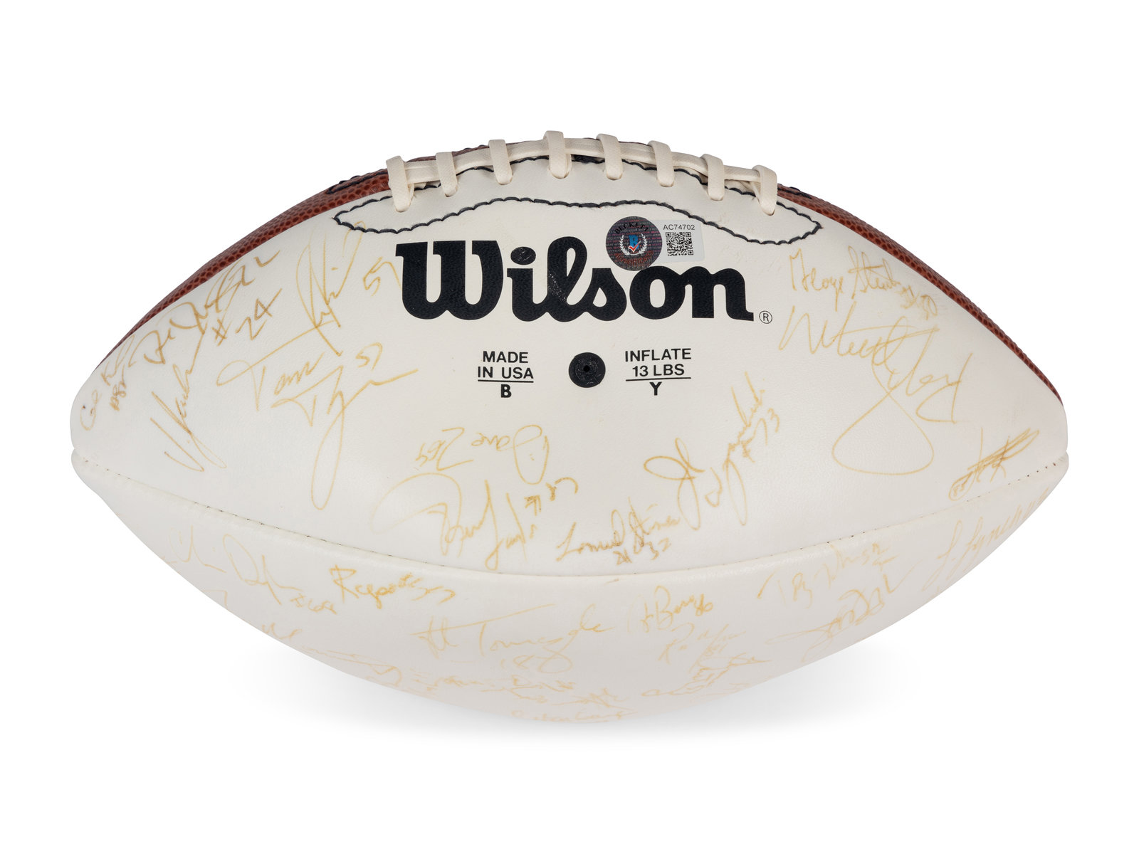 A 1989 Chicago Bears Team Signed Autograph Football from The