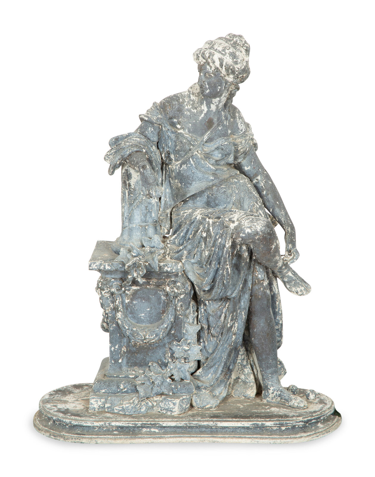 A Painted Zinc Neoclassical Statuette Late 19th Early 20th Century