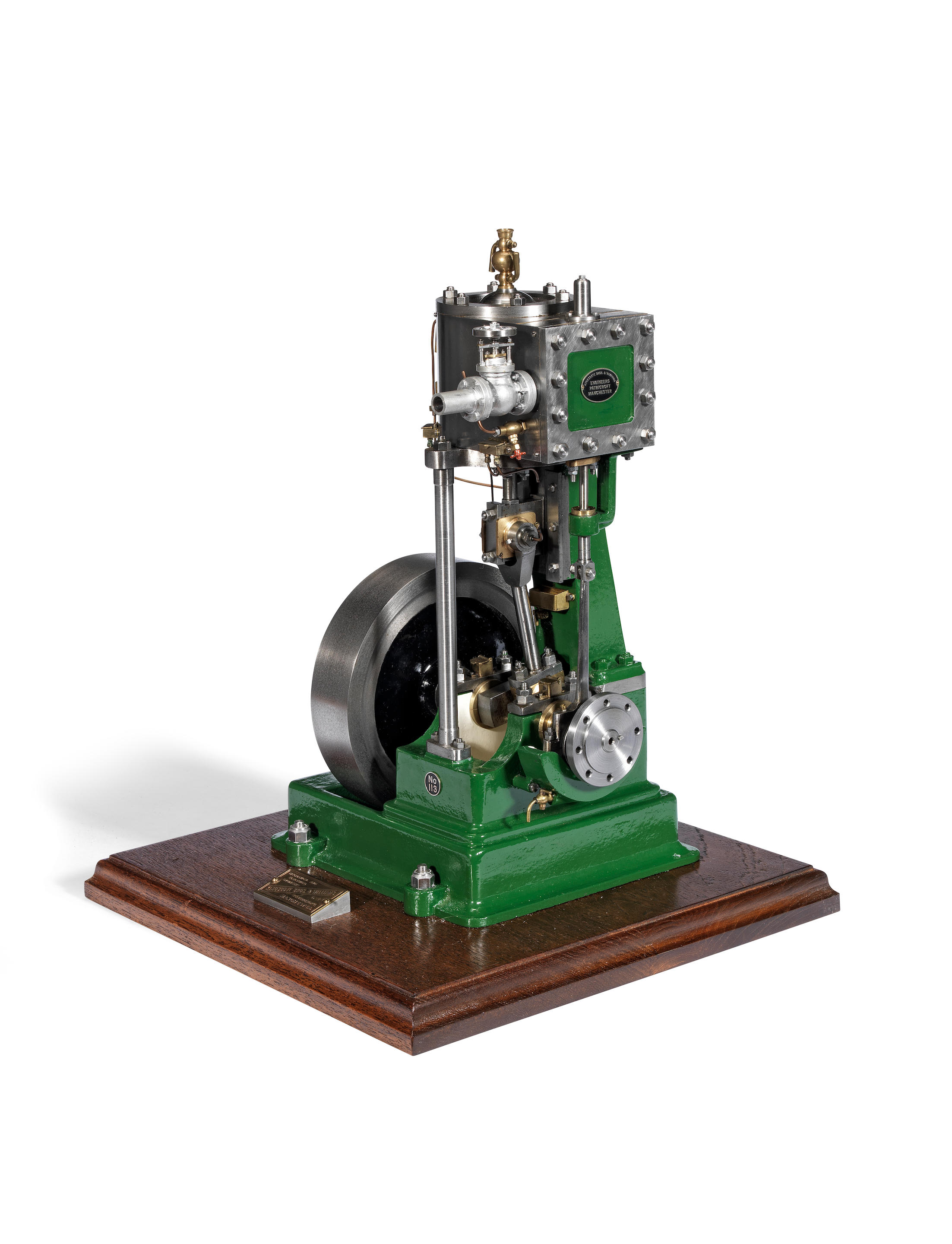 A MODEL VERTICAL INDUSTRIAL STEAM ENGINE ENGLISH 20TH CENTURY No