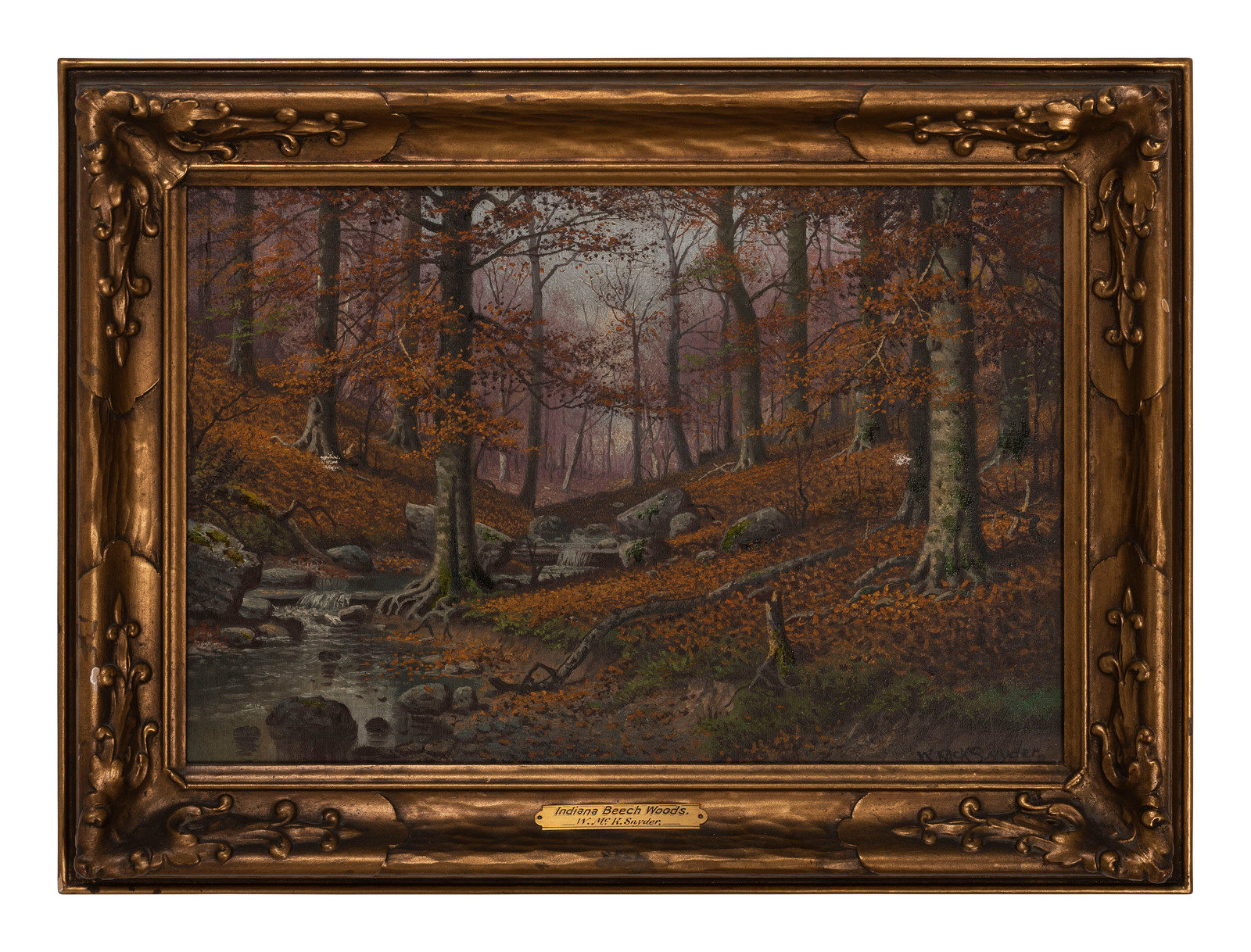 William McKendree Snyder American 1848 1930 Indiana Beech Woods oil