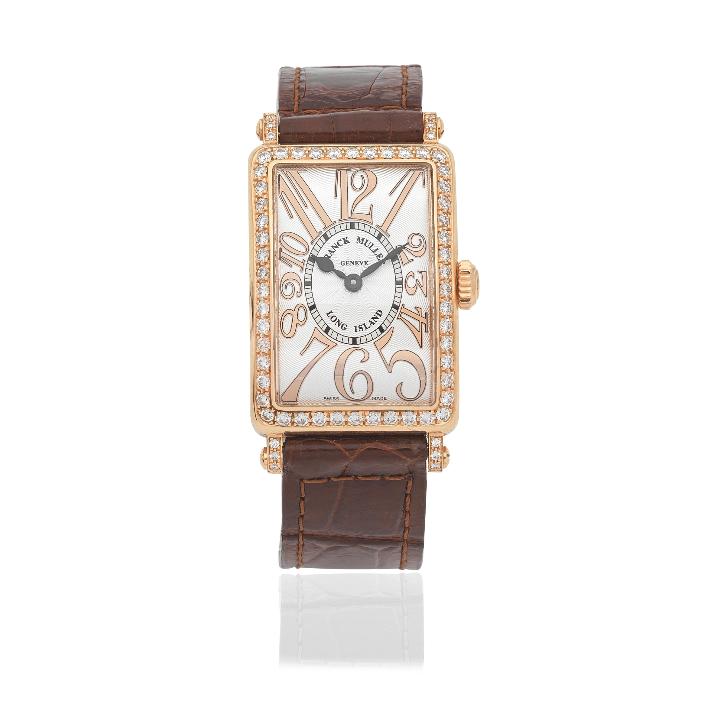 FRANCK MULLER A LADY S 18K ROSE GOLD DIAMOND SET