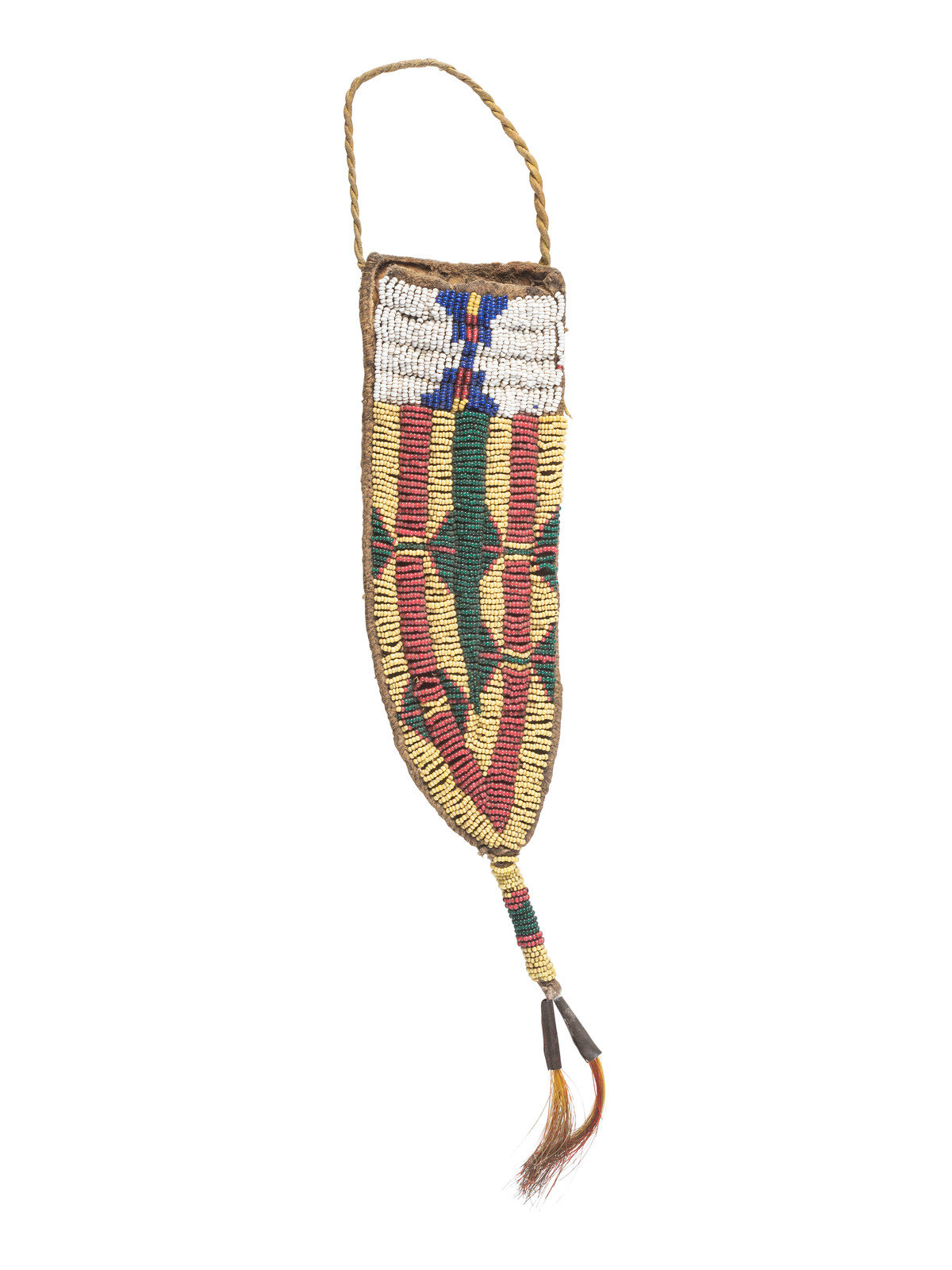 Sioux Beaded Buffalo Hide Knife Sheath fourth quarter 19th century
