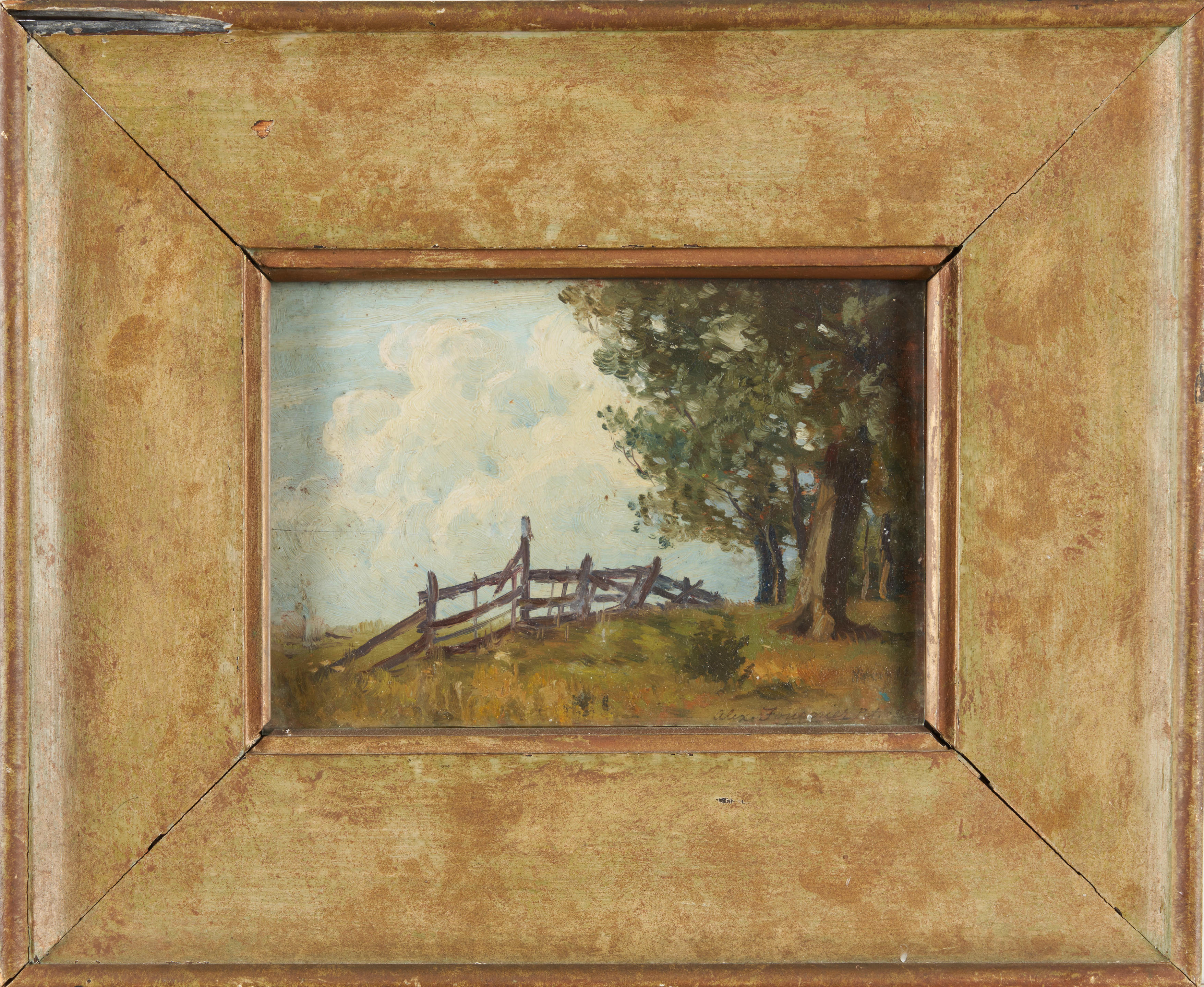 ALEXIS JEAN FOURNIER AMERICAN 1865 1948 Untitled Landscape with Fence