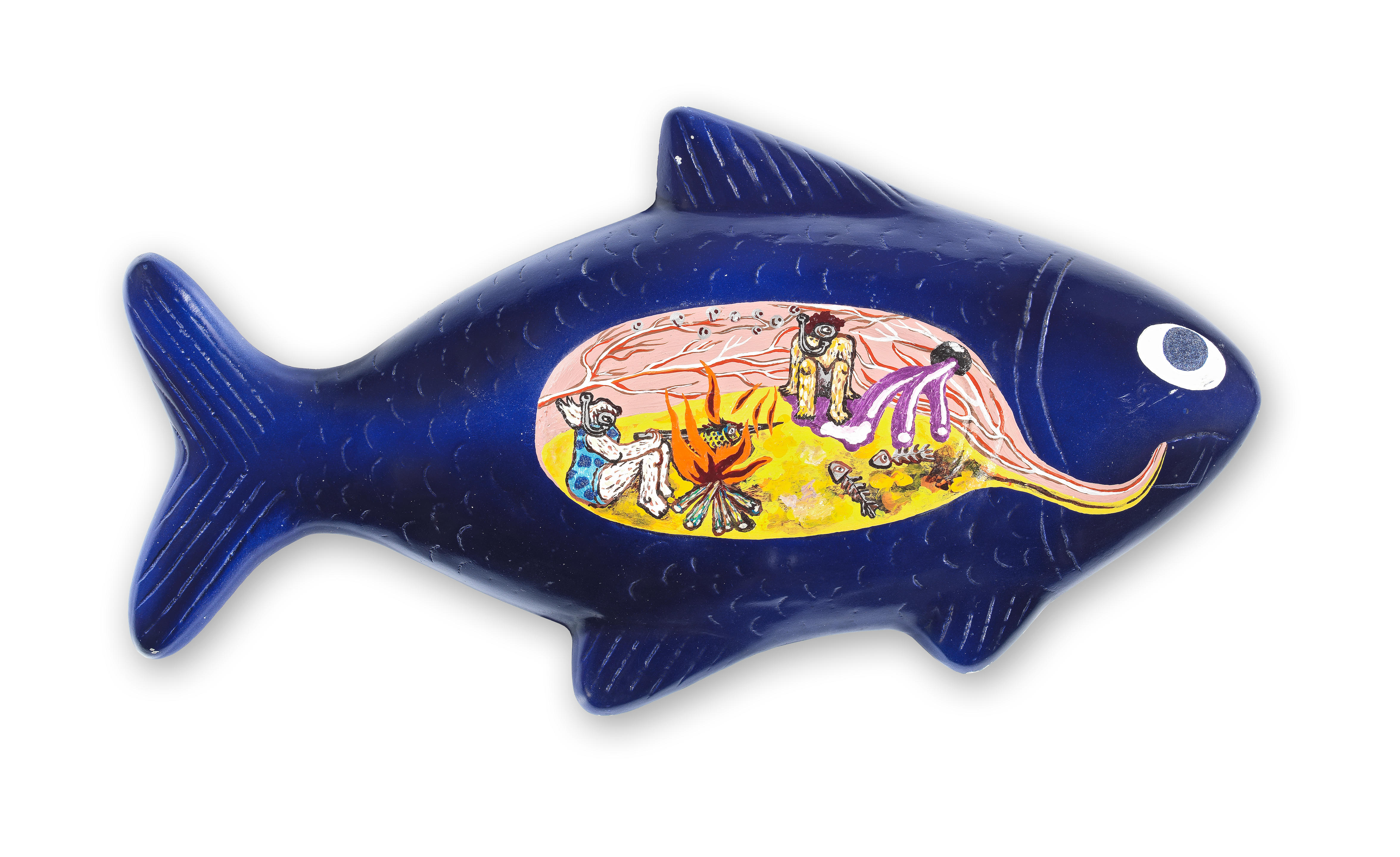 YUREE KENSAKU THAI JAPANESE BORN 1979 Fish mixed media on