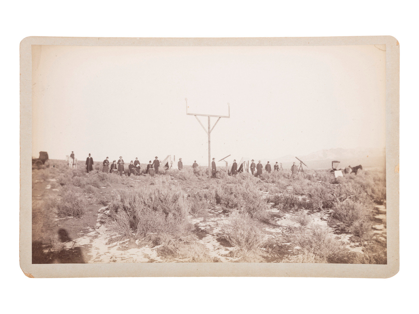 EARLY PHOTOGRAPHY Boudoir photograph of an astronomical party likely documenting