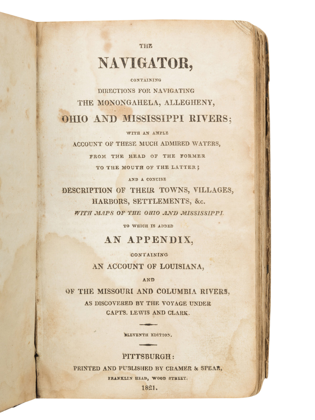 CRAMER Zadok 1773 1813 The Navigator containing Directions for Navigating