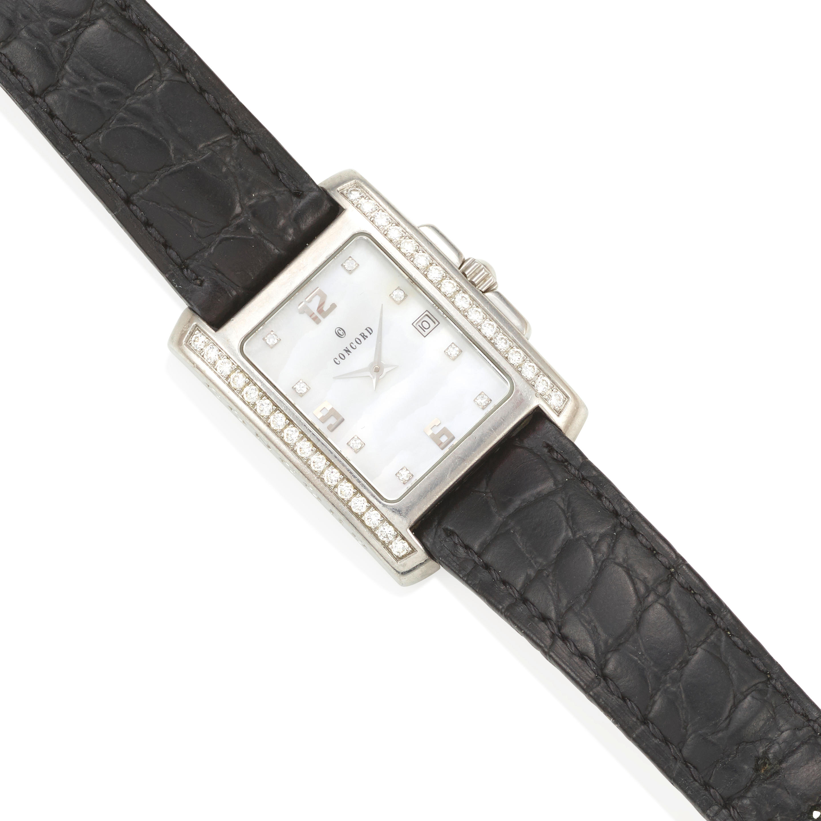 CONCORD A STAINLESS STEEL MOTHER OF PEARL AND DIAMOND SPORTIVO