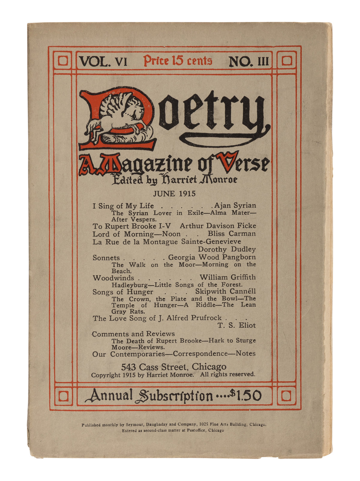 ELIOT T S 1888 1965 The Love Song of J