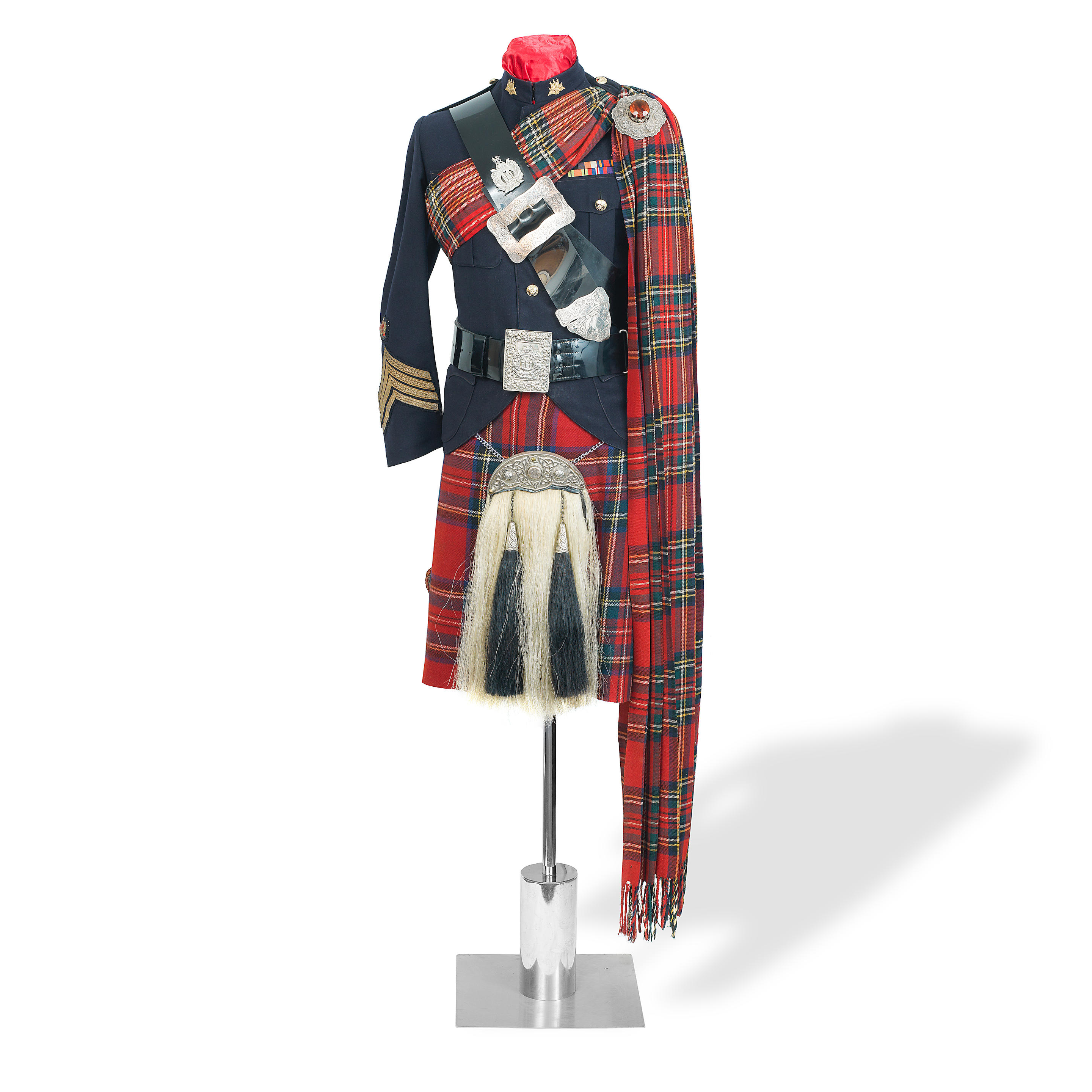 A COMPOSITE KING S OWN SCOTTISH BORDERERS PIPE MAJORS UNIFORM