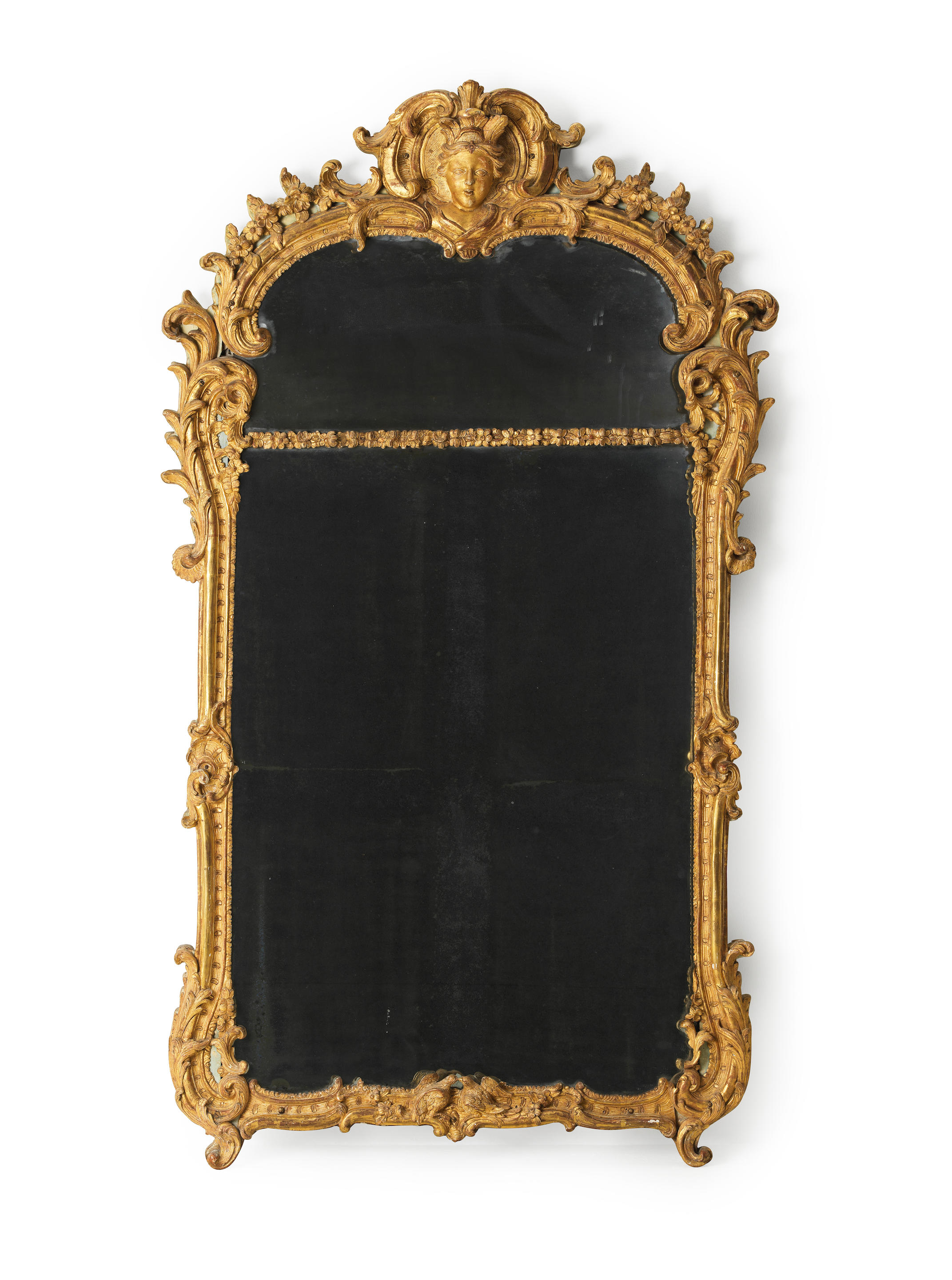 GRAND MIROIR D POQUE R GENCE EN BOIS SCULPT ET