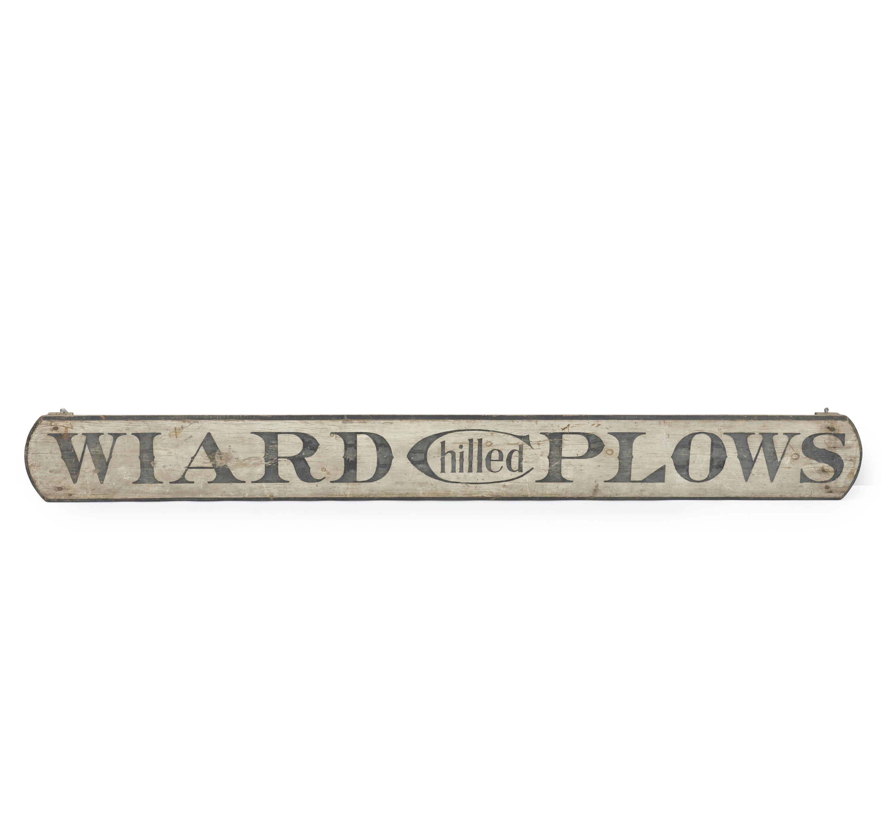 PAINTED WIARD CHILLED PLOWS TRADE SIGN Batavia New York late