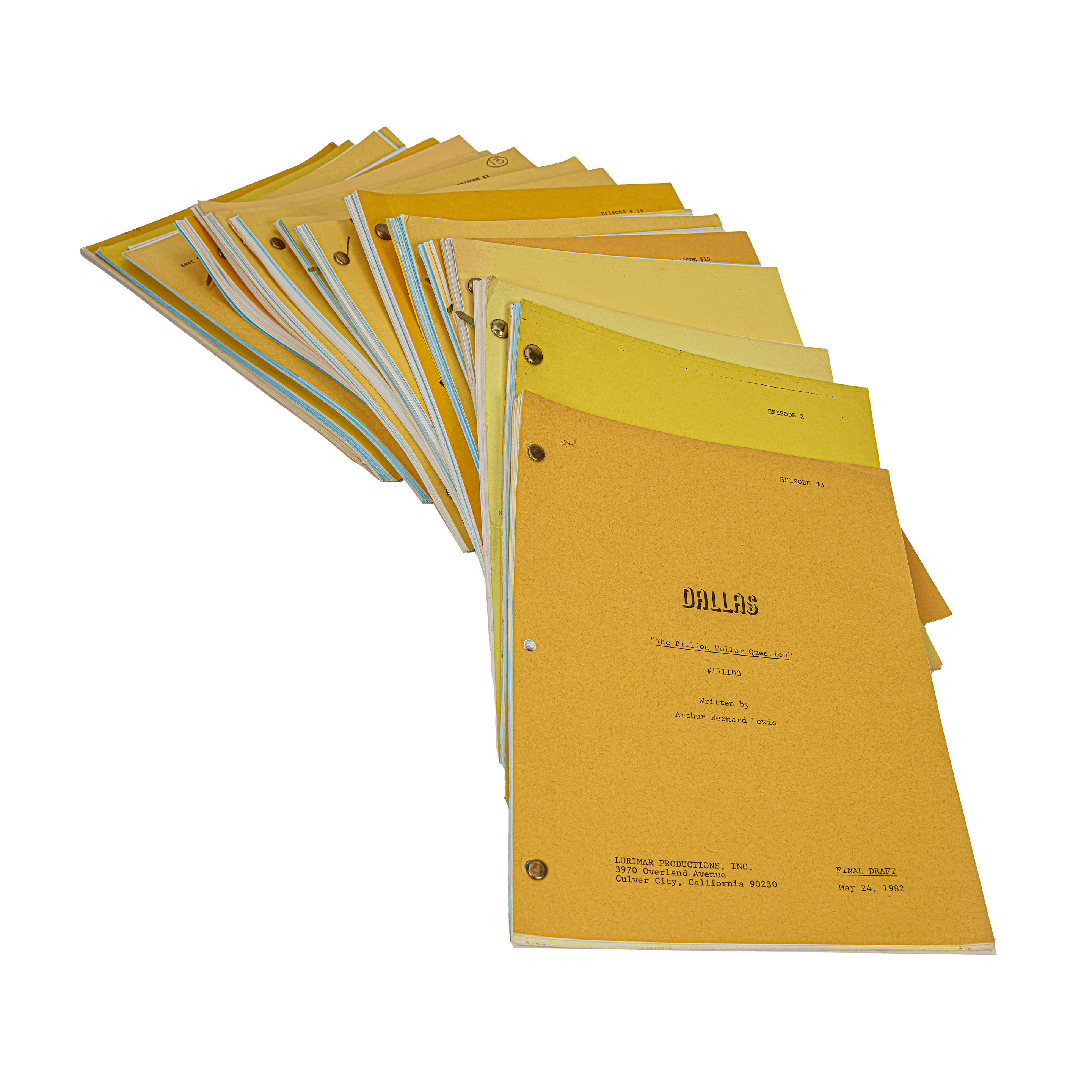 ARCHIVE OF 17 STUDIO PRODUCTION SCRIPTS FROM THE HISTORIC TV