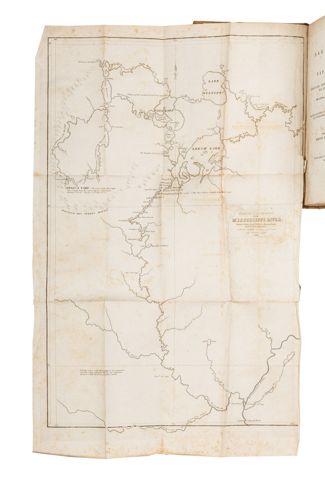 SCHOOLCRAFT Henry Rowe 1793 1864 Narrative of an Expedition through