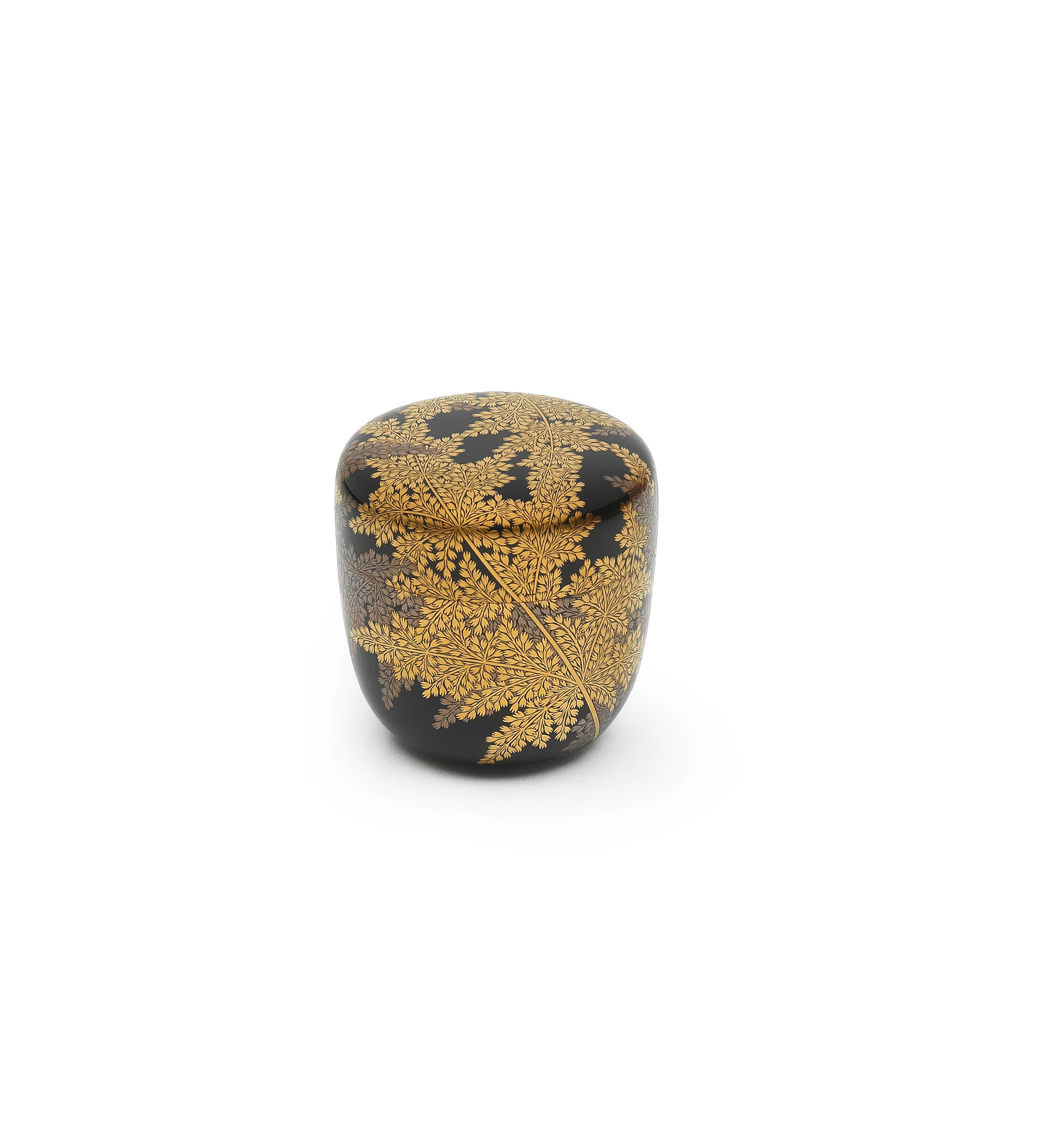 MITSUMURA OF KYOTO FOUNDED 1919 A Black Lacquer Natsume Tea