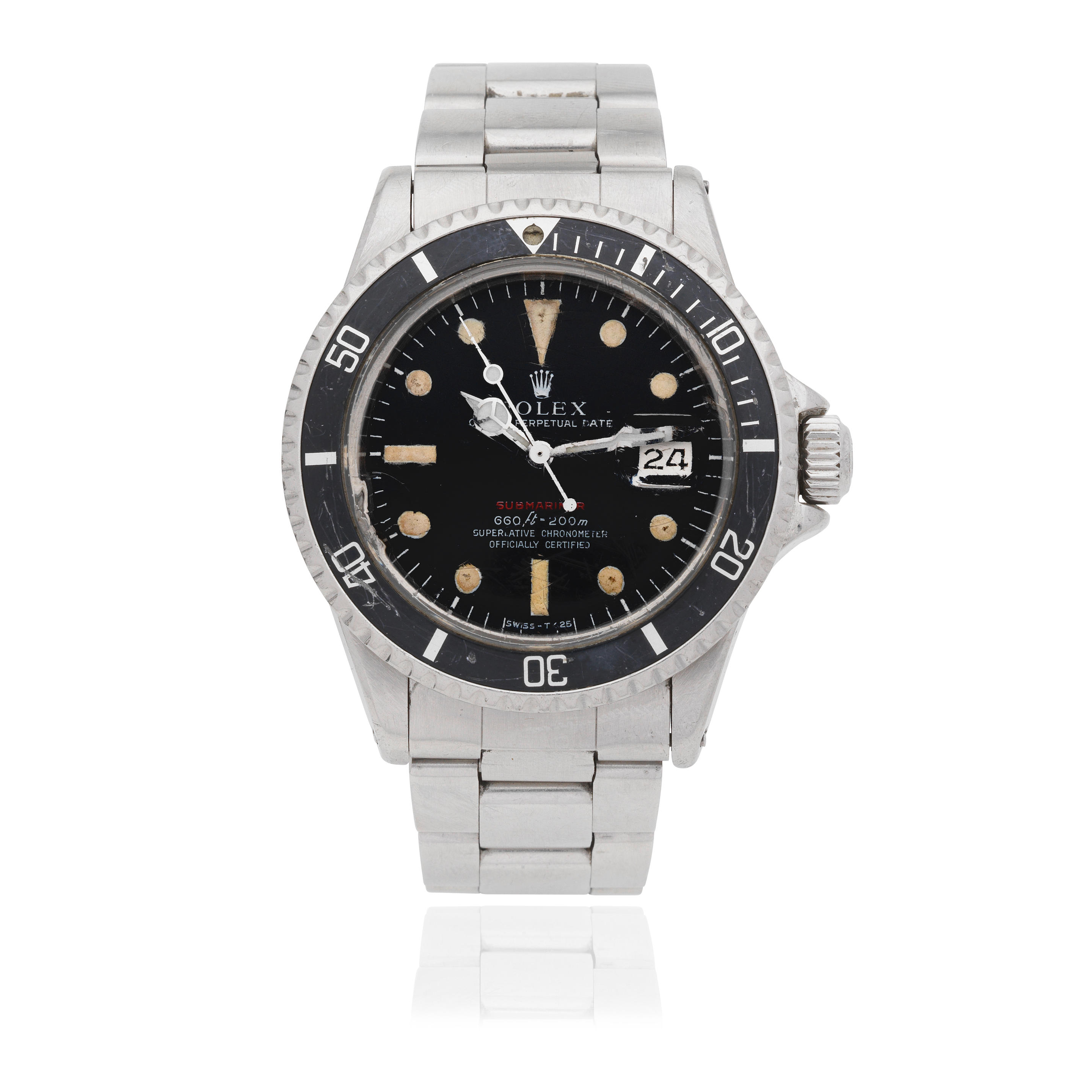 ROLEX A RARE STAINLESS STEEL AUTOMATIC CALENDAR BRACELET WATCH Model
