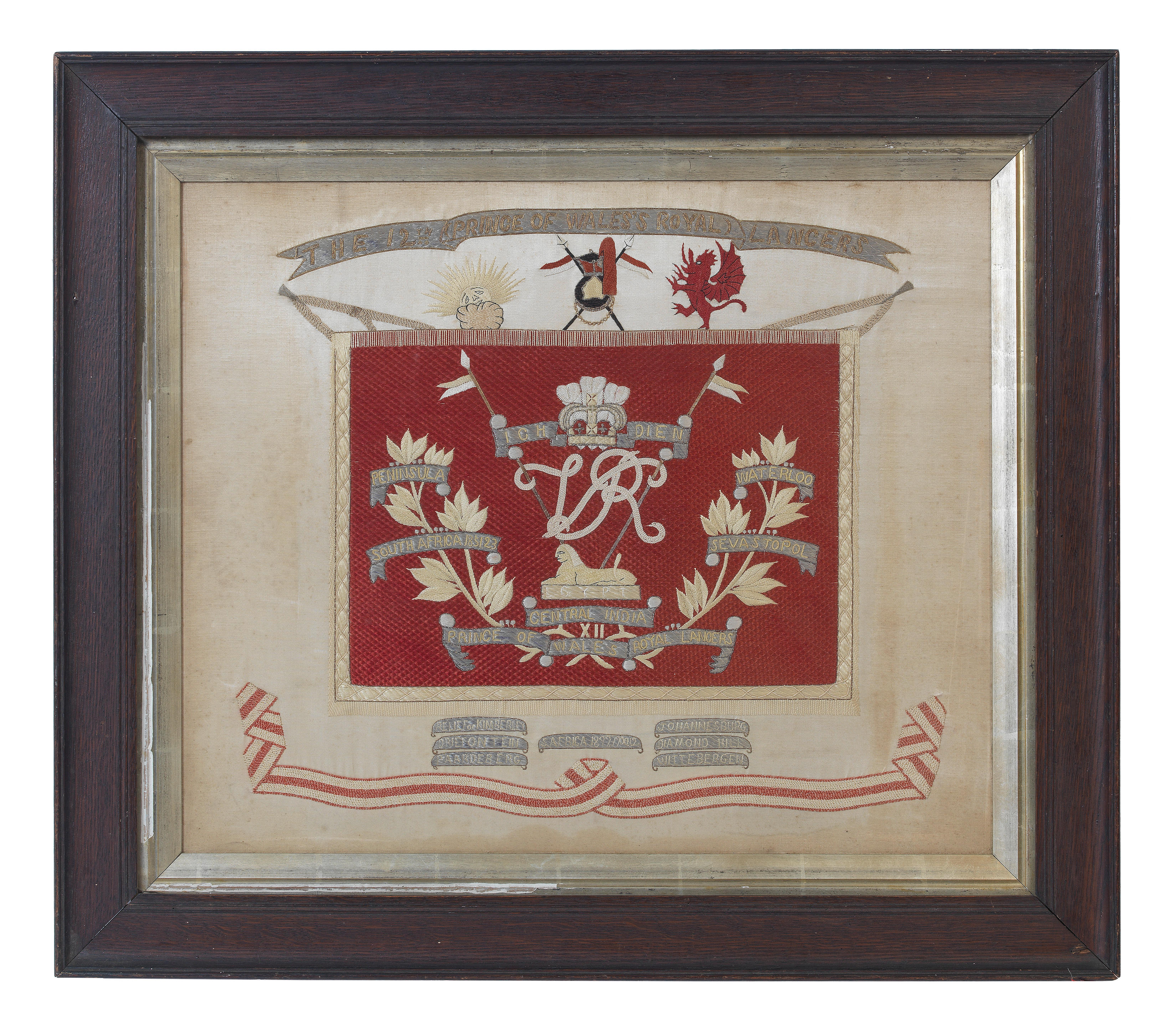 AN EDWARDIAN EMBROIDERY OF THE 12TH PRINCE OF WALES S