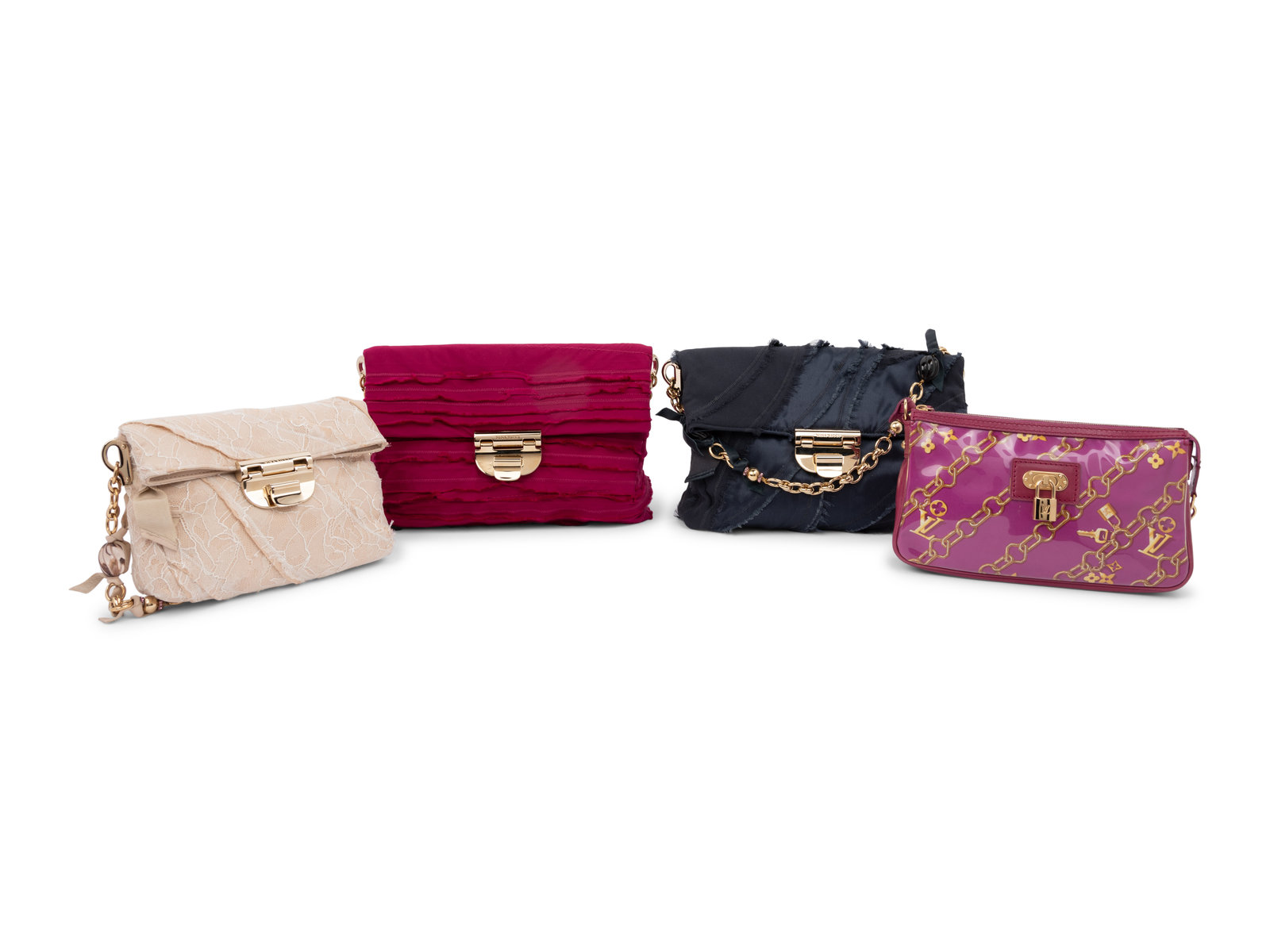 Four Designer Handbags Three Nina Ricci and One Louis Vuitton