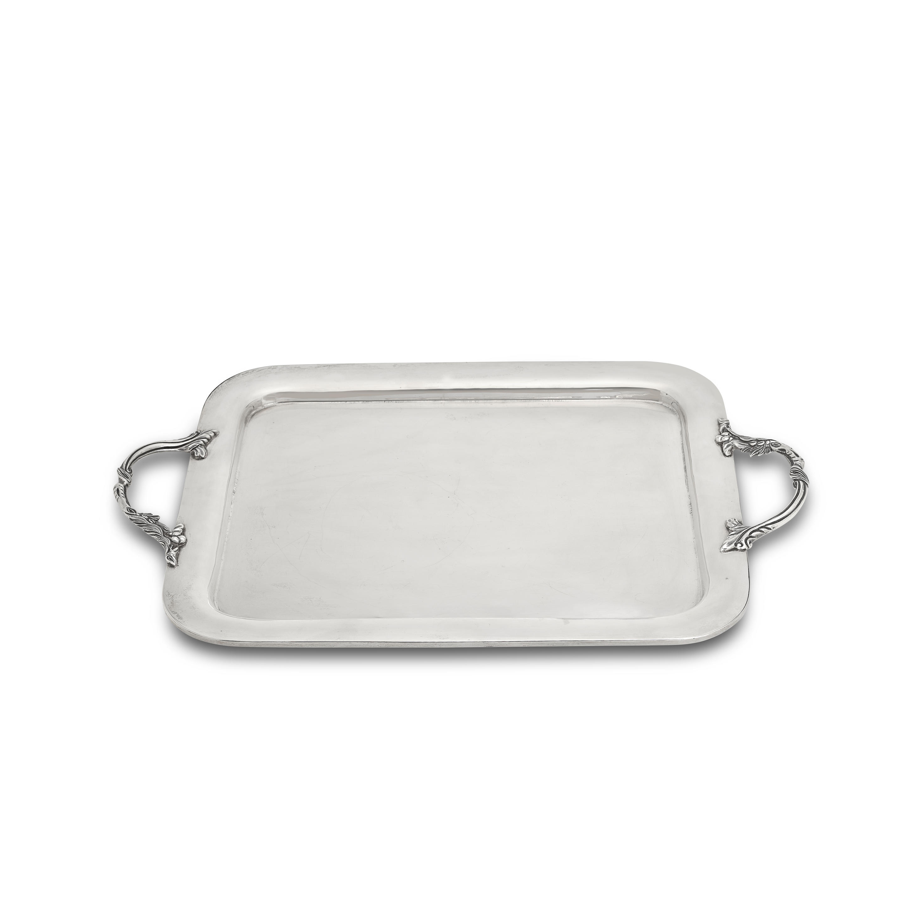 A MEXICAN SILVER TWO HANDLED TRAY stamped Sanborns Mexico Sterling