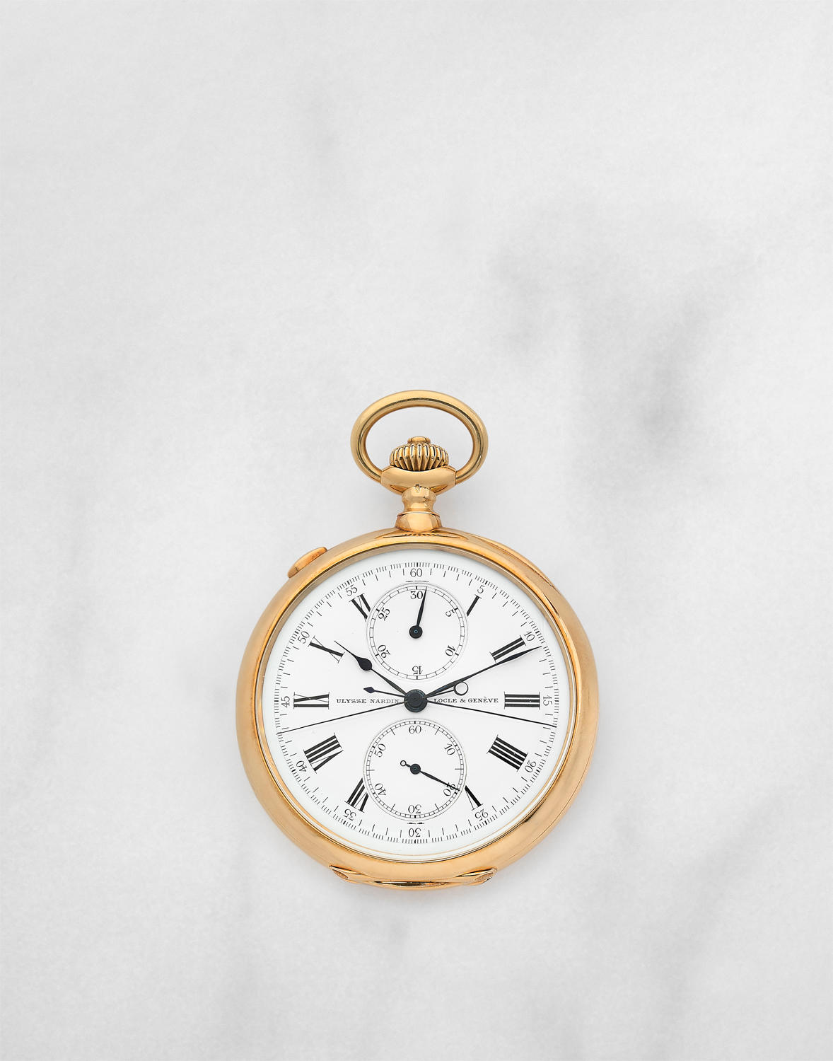 ULYSSE NARDIN BELLE MONTRE DE GOUSSET CADRAN OUVERT EN OR