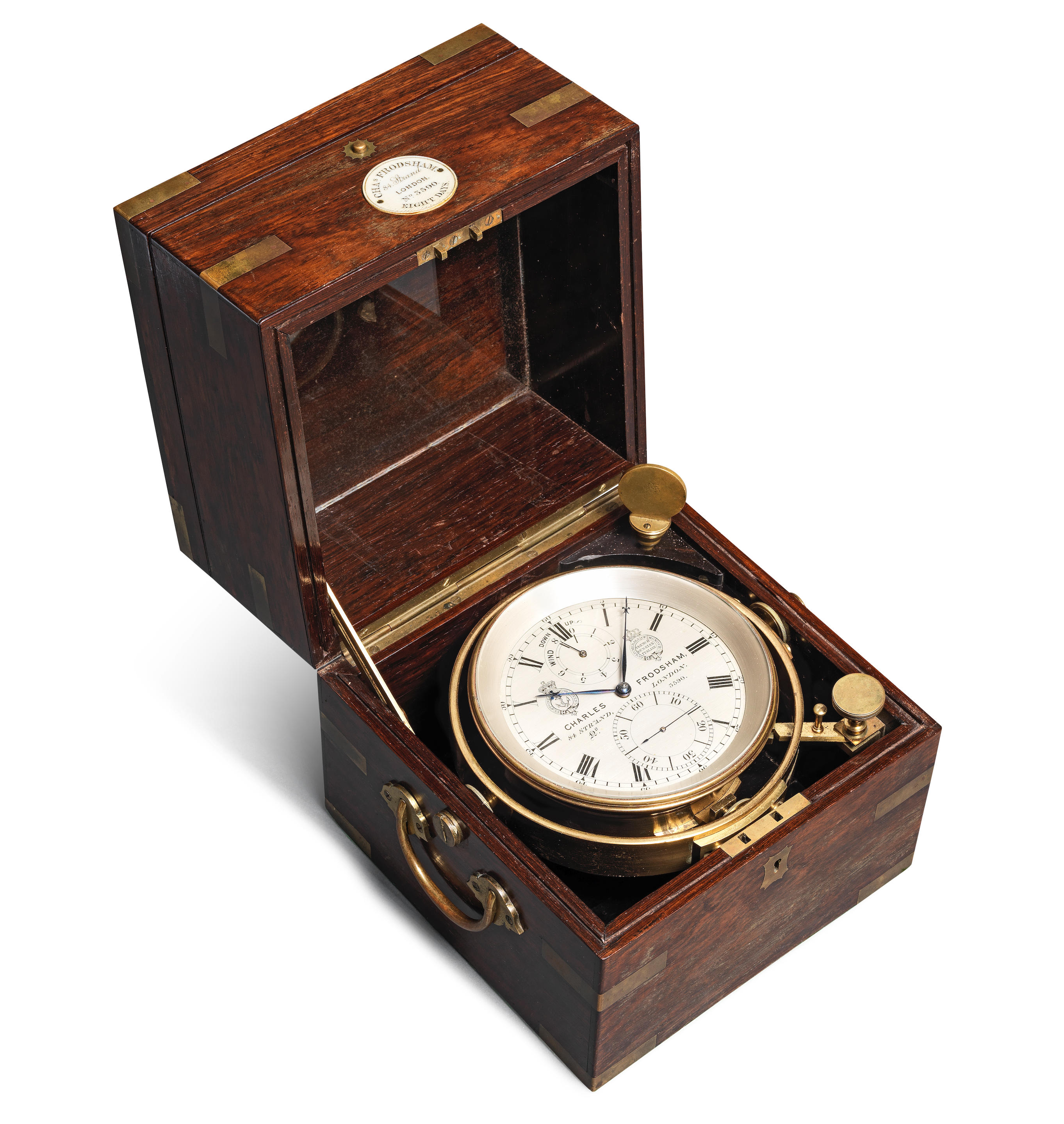A RARE AND IMPRESSIVE LATE 19TH CENTURY BRASS BOUND ROSEWOOD