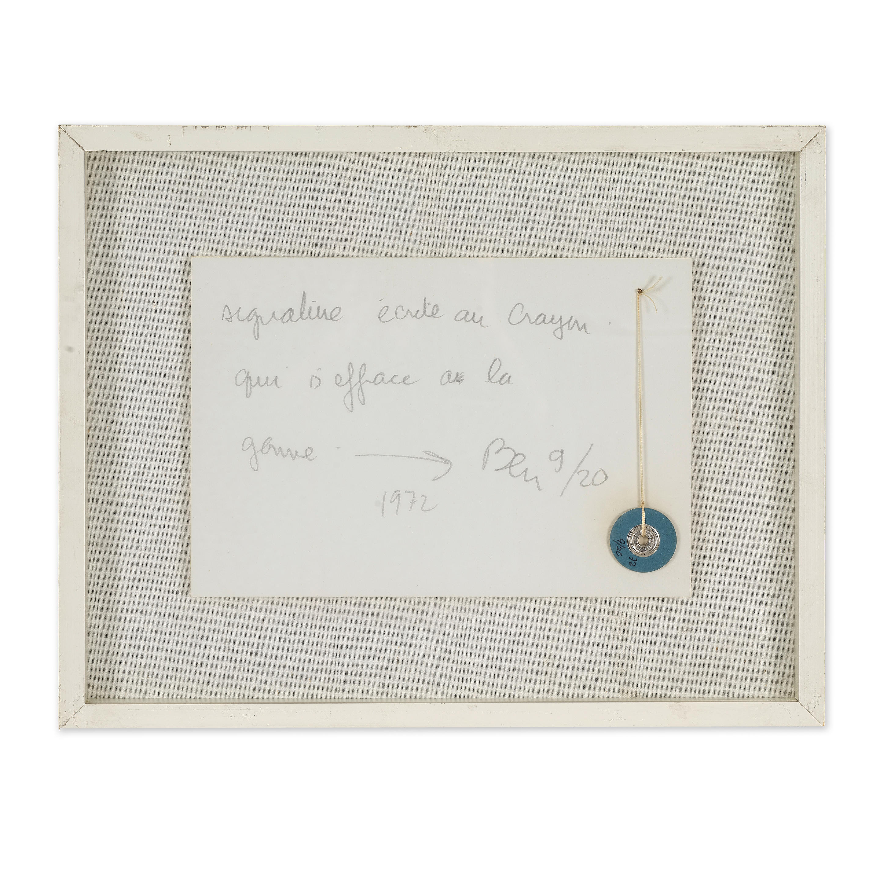 BEN BENJAMIN VAUTIER DIT N EN 1935 Cette signature est