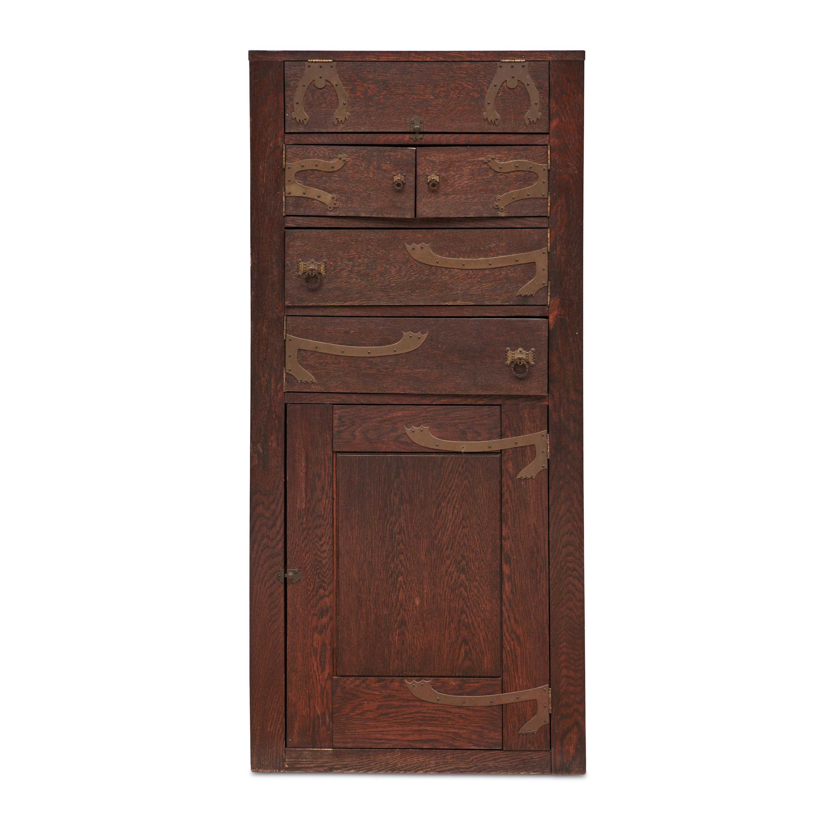 ARTS AND CRAFTS CORNER CABINET America 20th century Corner cupboard